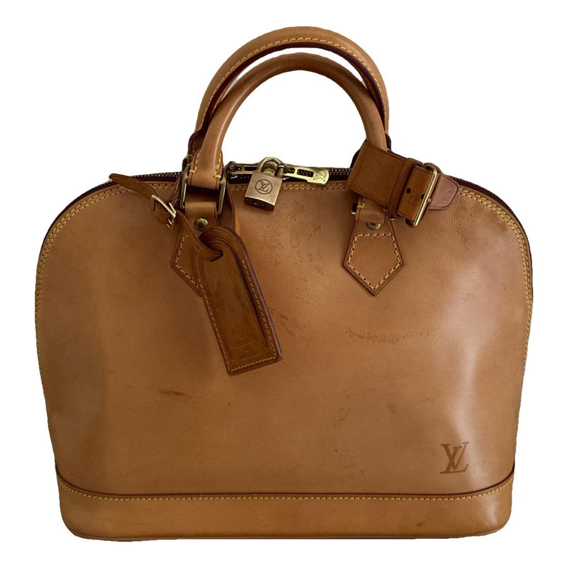 Louis Vuitton Alma leather handbag