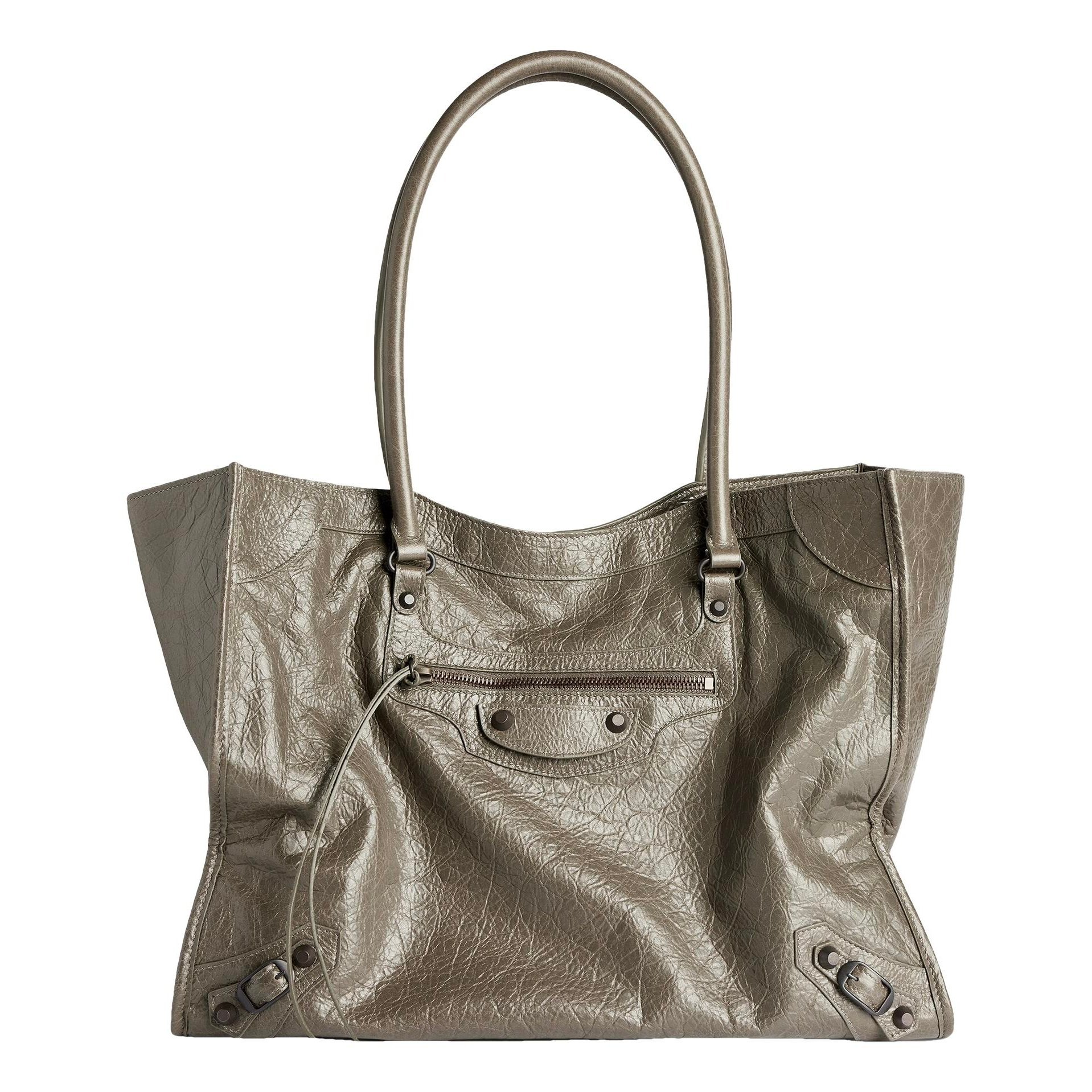 City leather handbag