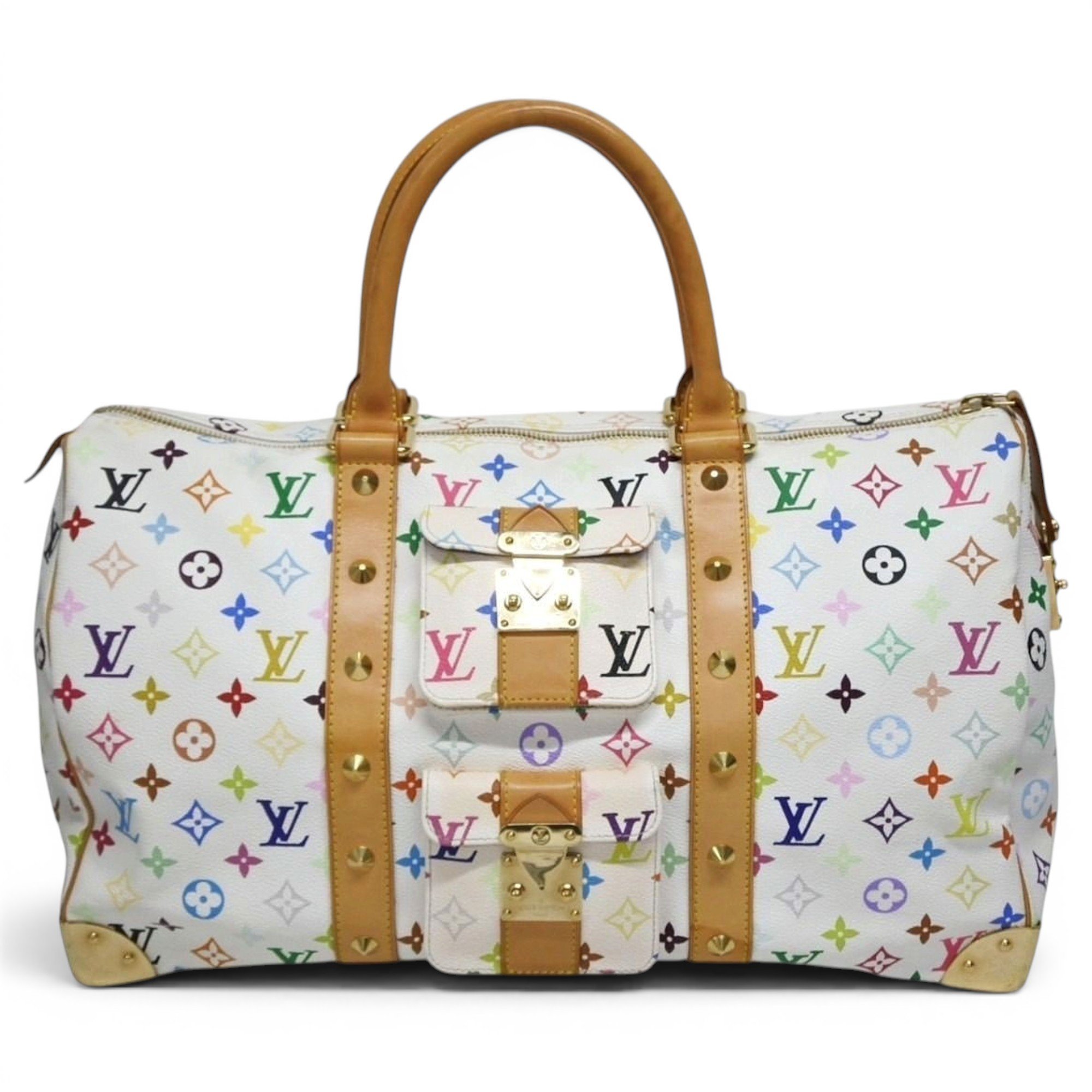 Keepall leather travel bag
