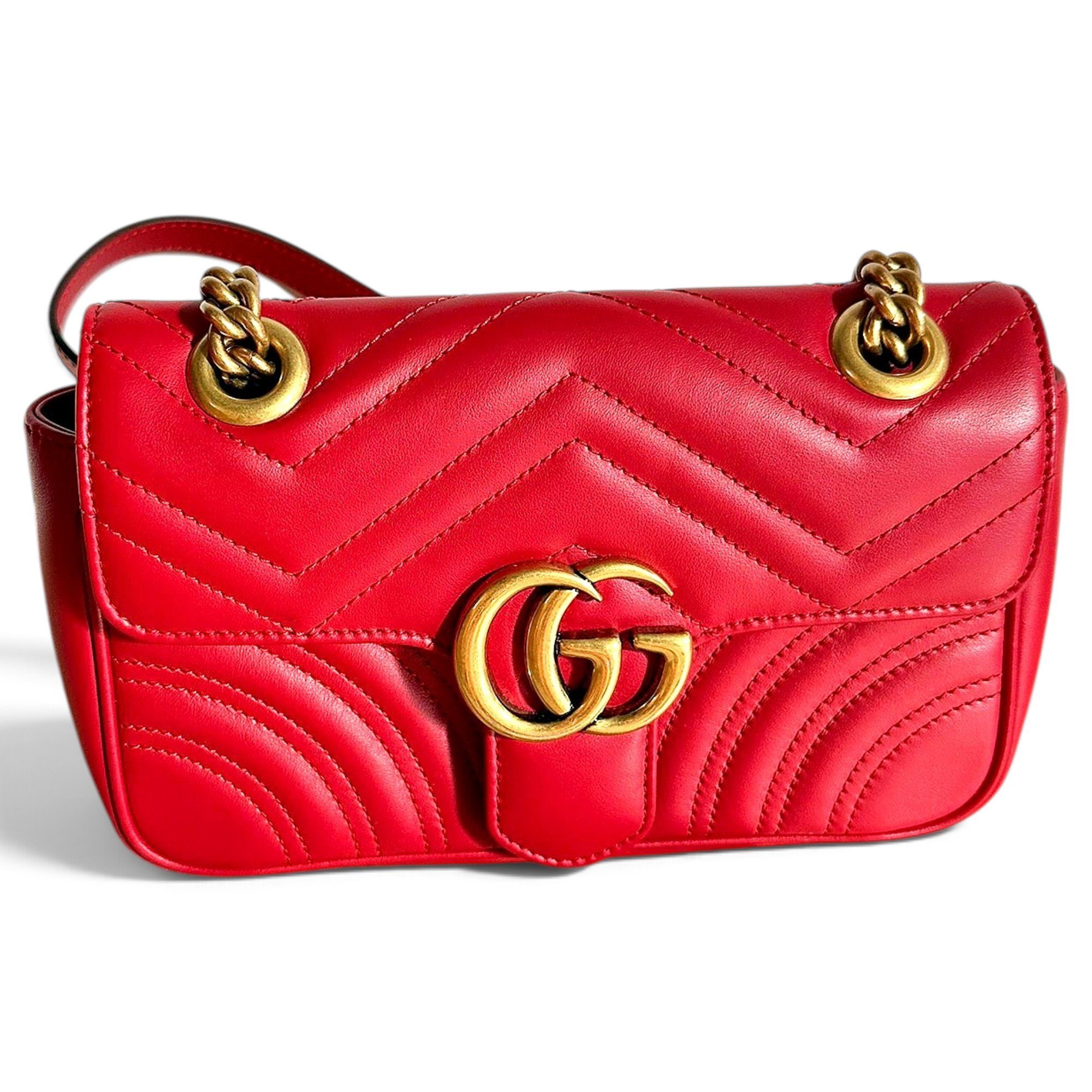 GG Marmont Flap leather crossbody bag