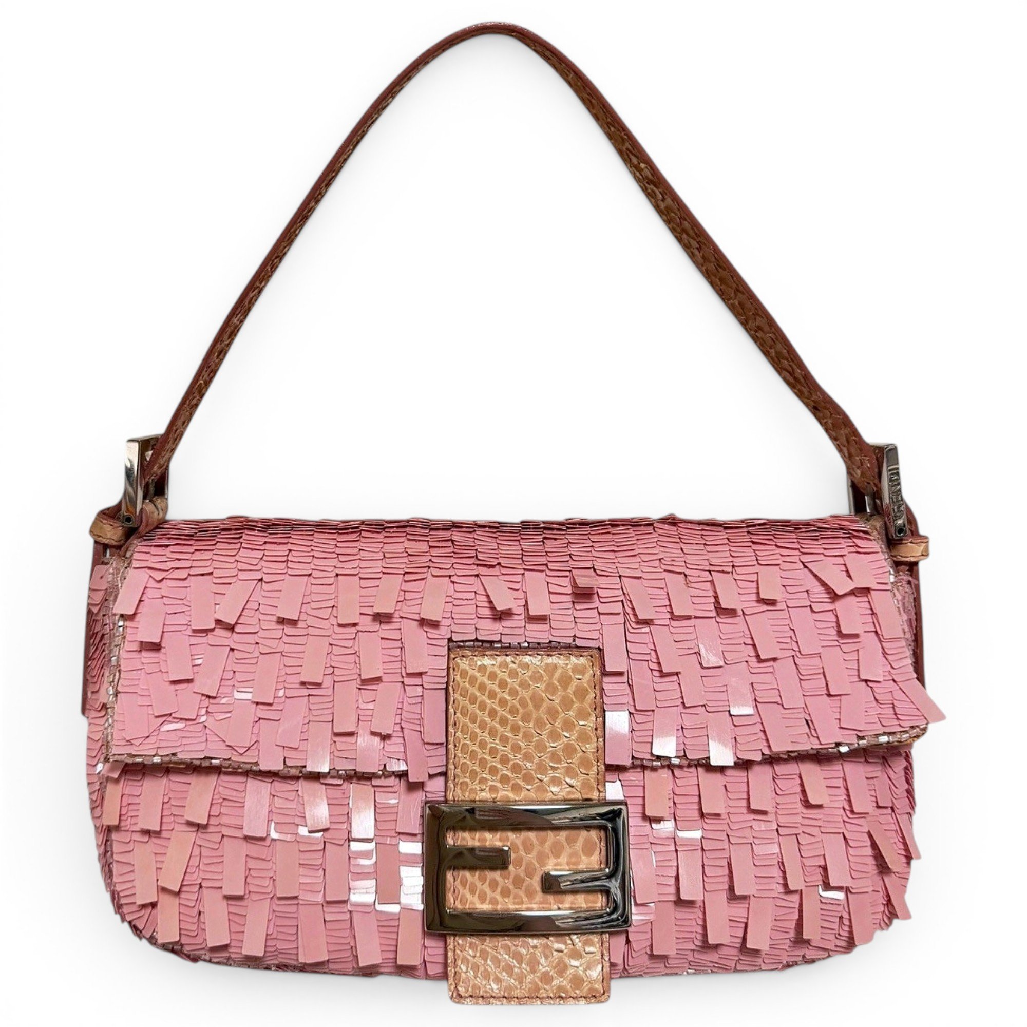 Baguette glitter handbag