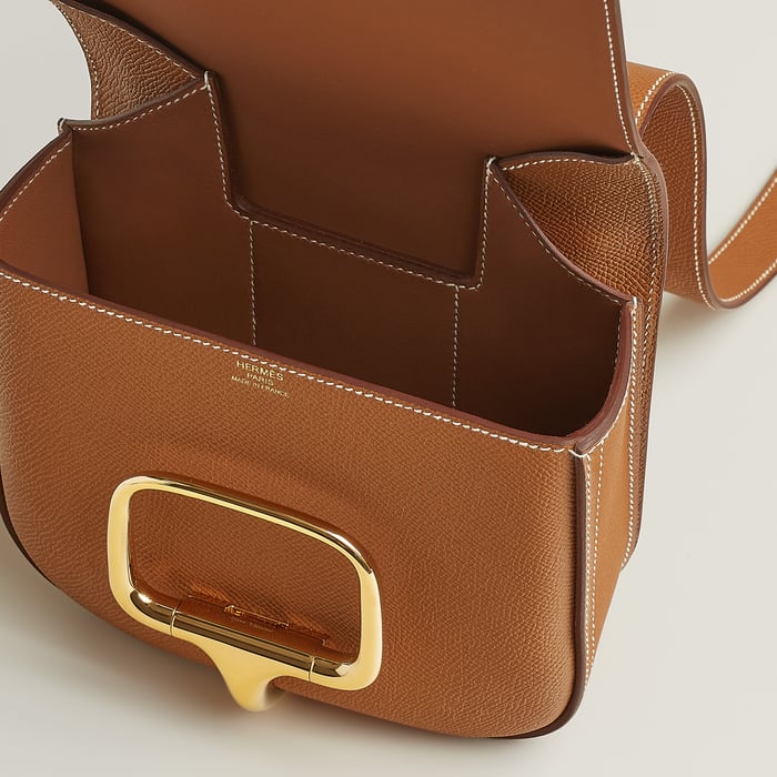 Gold Bolsa Hermès Della Cavalleria II Modelo Míni