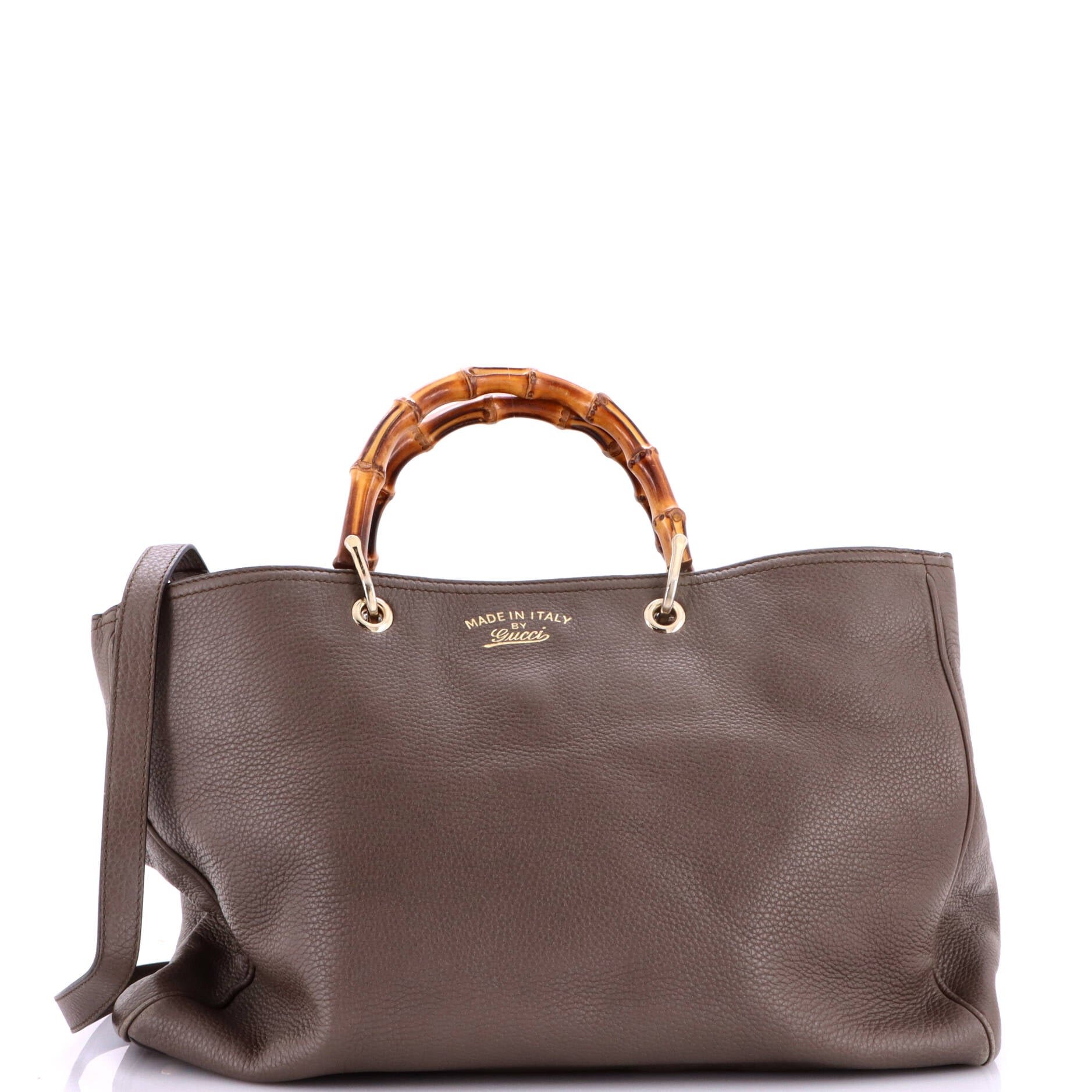 Bamboo Shopper Tote Leather Large