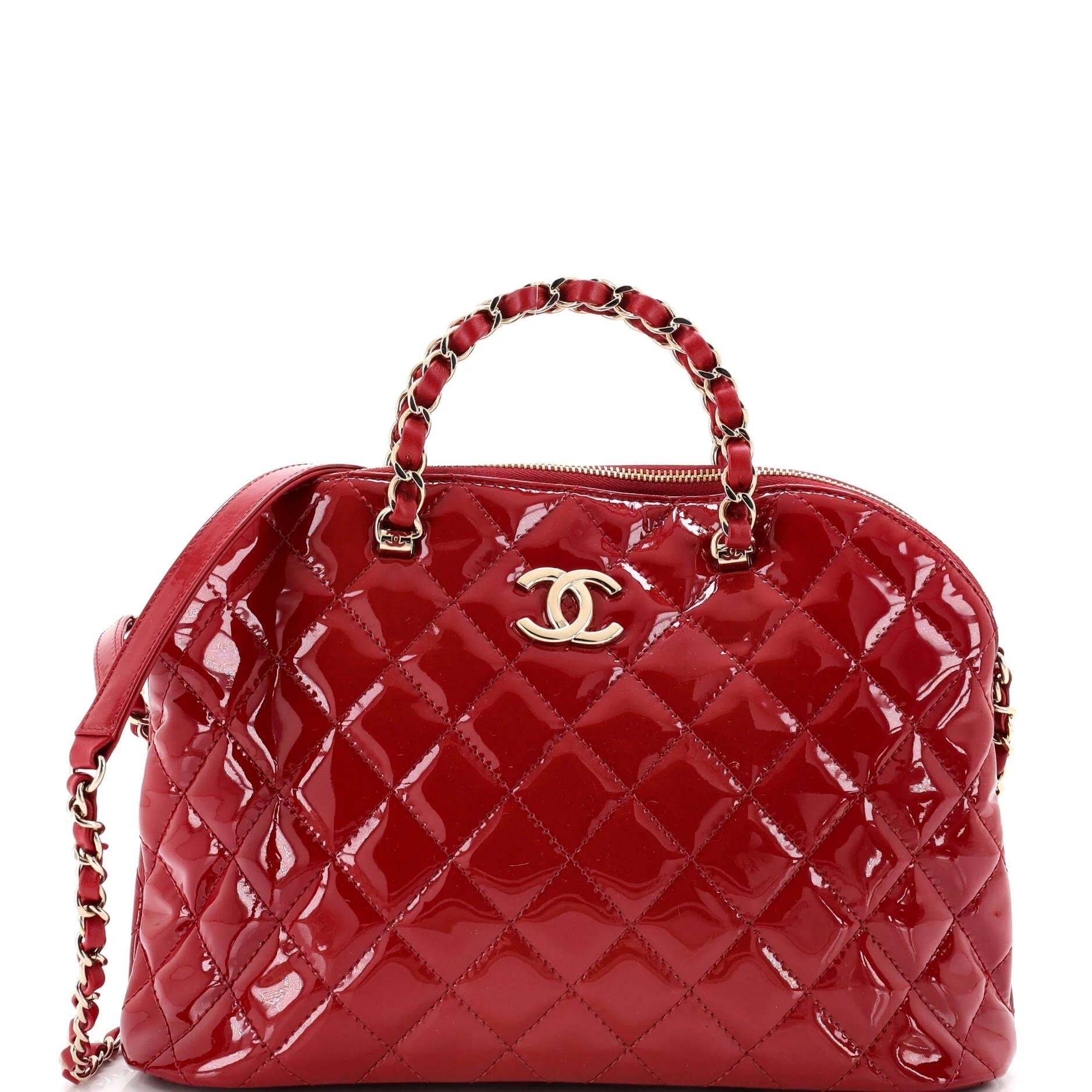 Patent leather handbag
