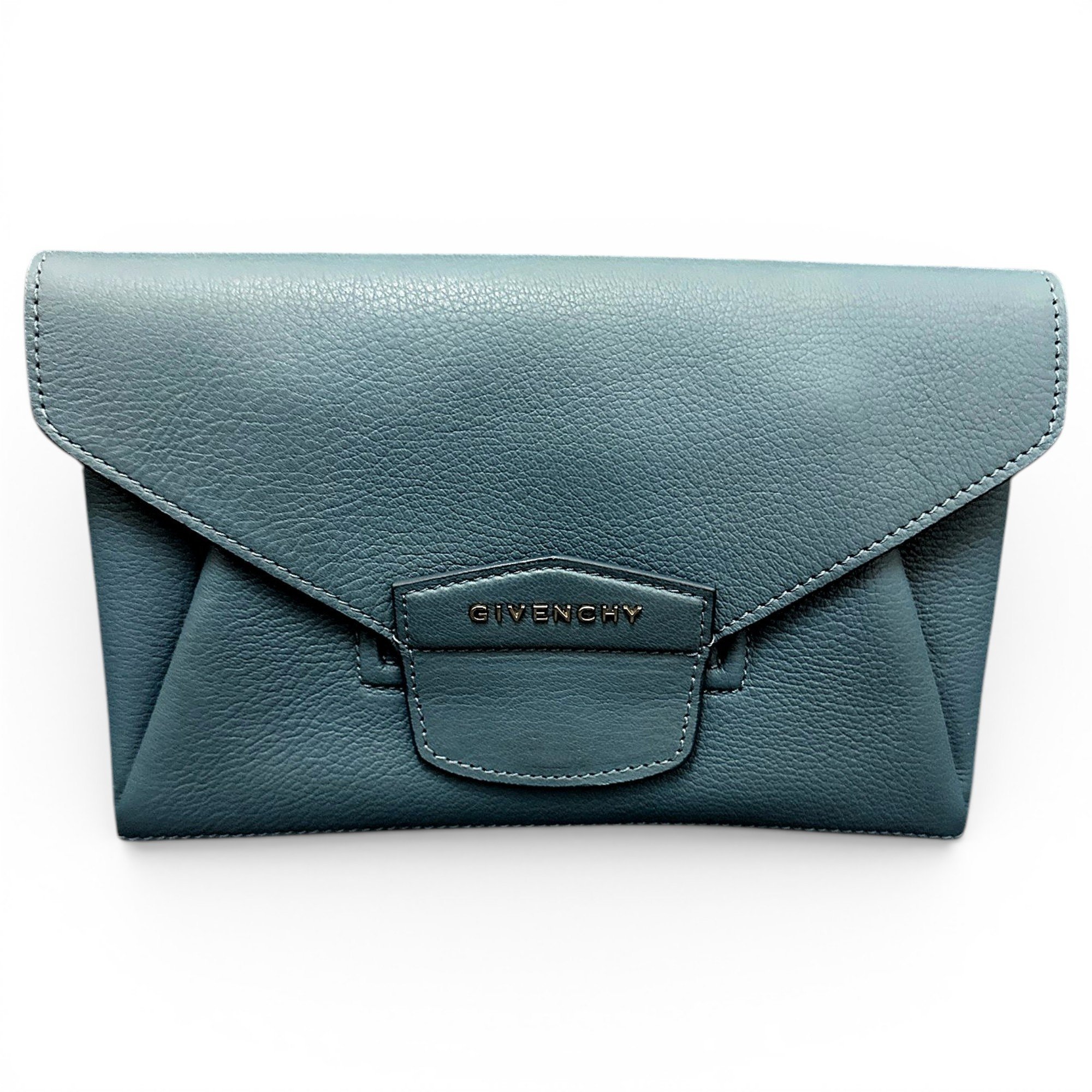 Leather clutch bag