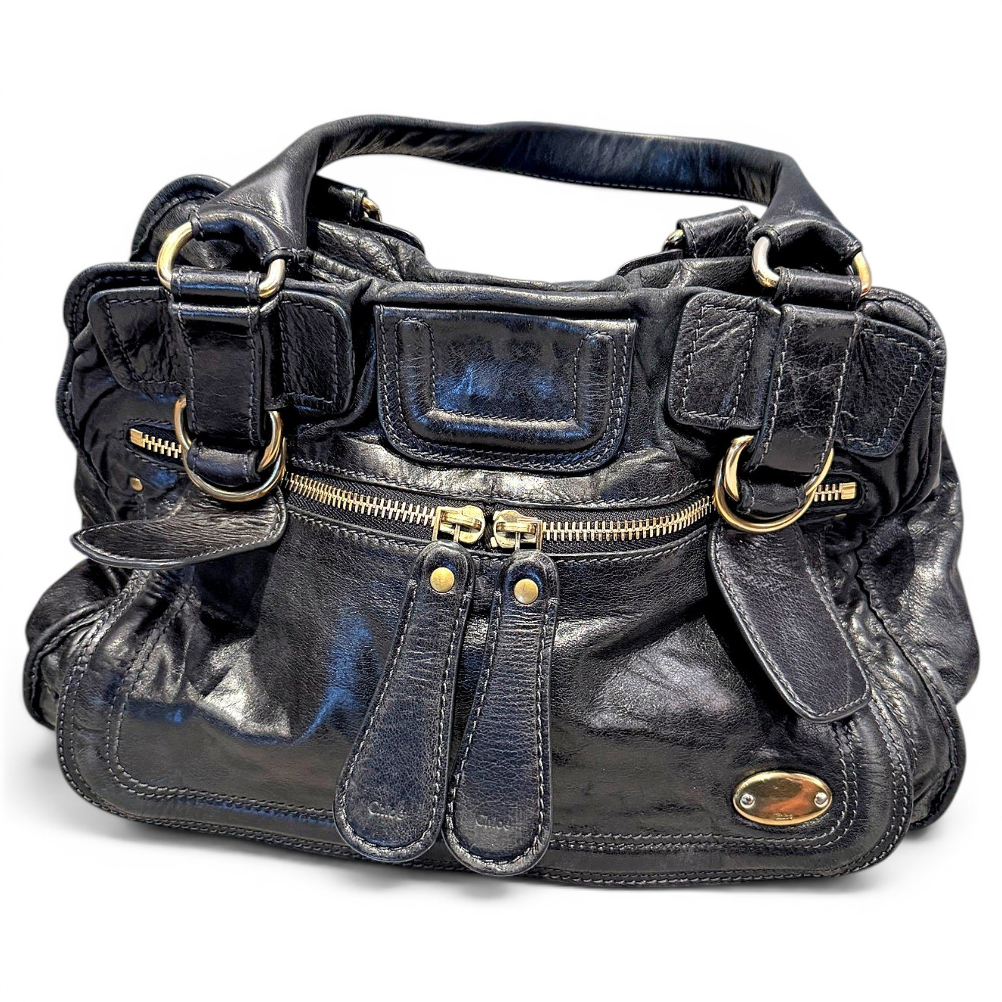 Bay leather handbag