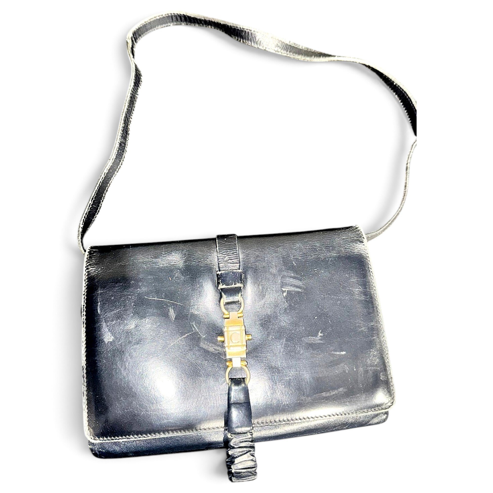 Leather clutch bag