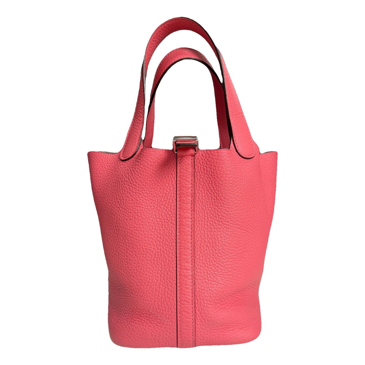 Picotin leather tote