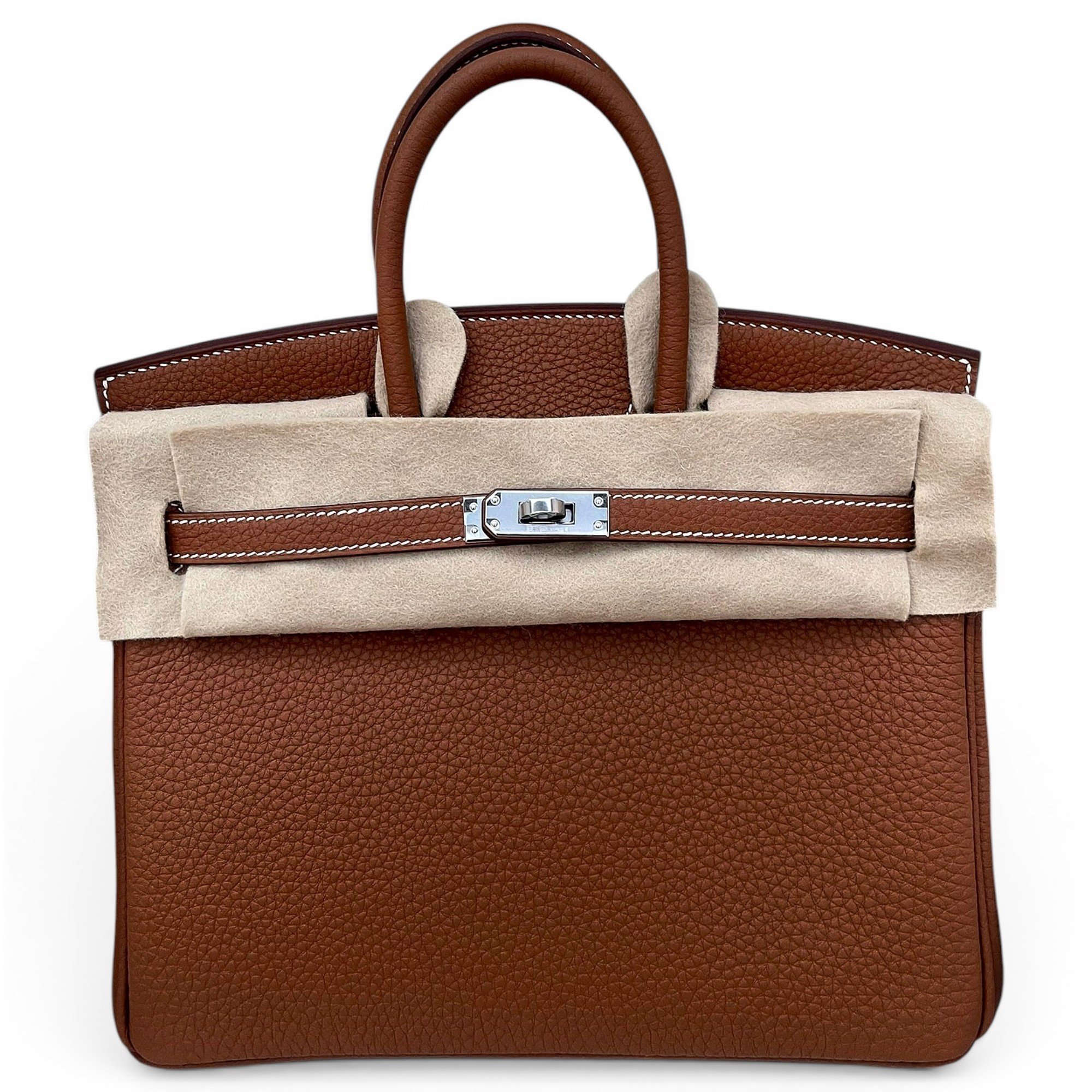 Hermes Birkin 25 Handbag Gold Togo Leather 2026