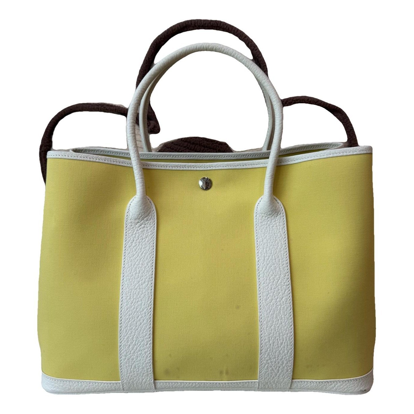 Hermes Garden Party Handbag White
