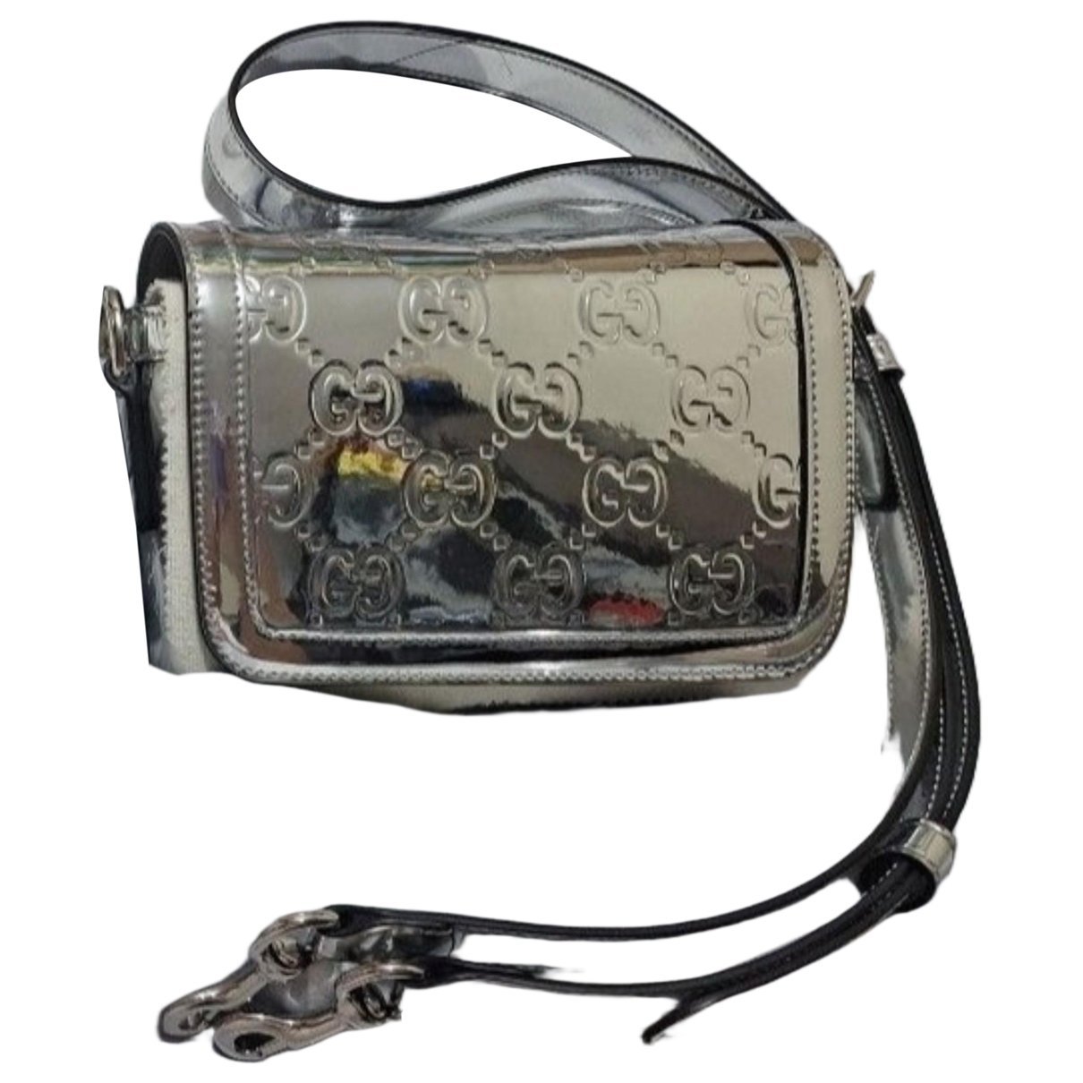 Ophidia patent leather clutch bag