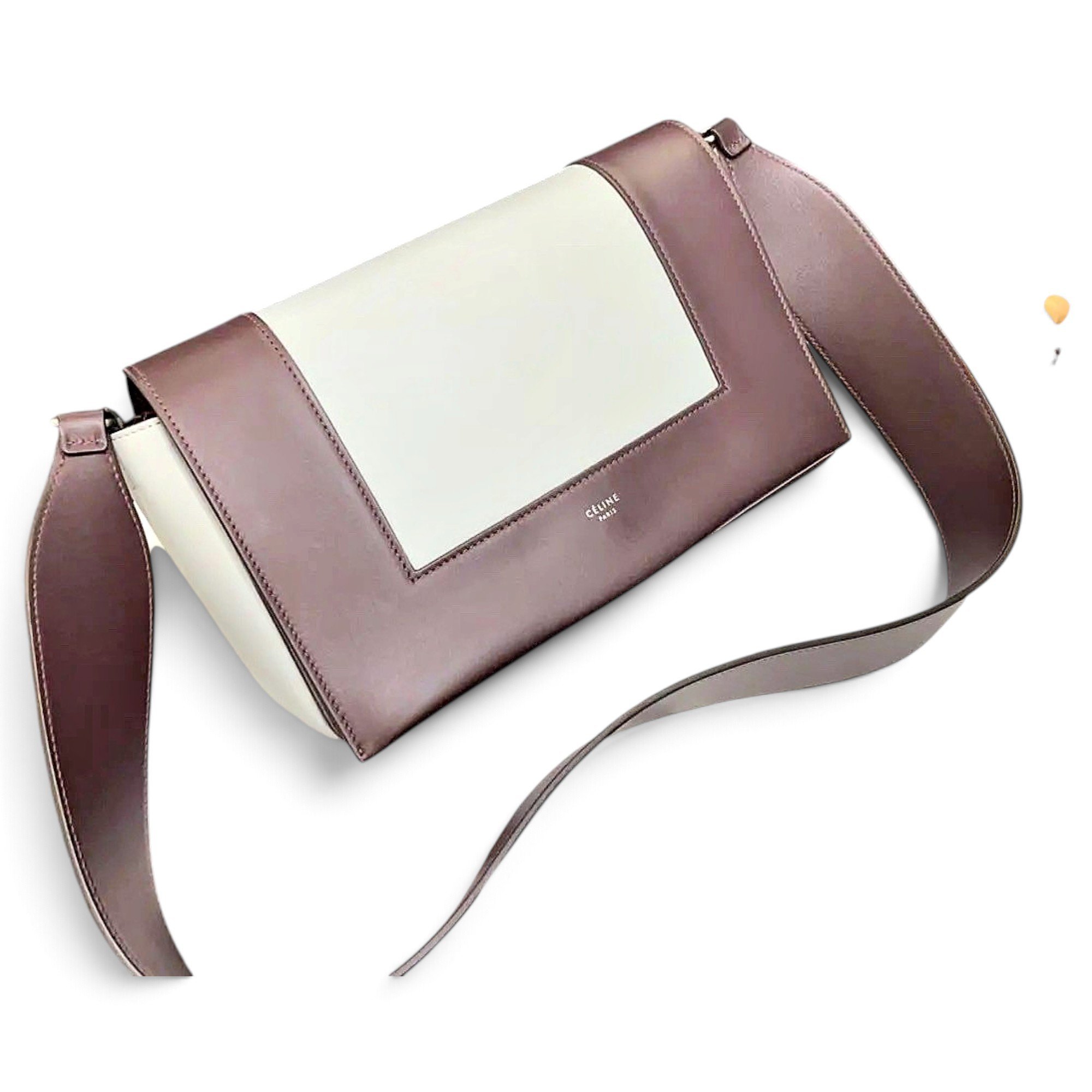 Frame leather handbag