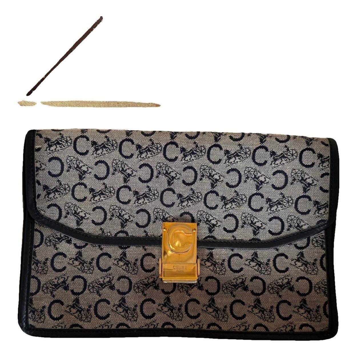 Bridge Lock cloth clutch bag