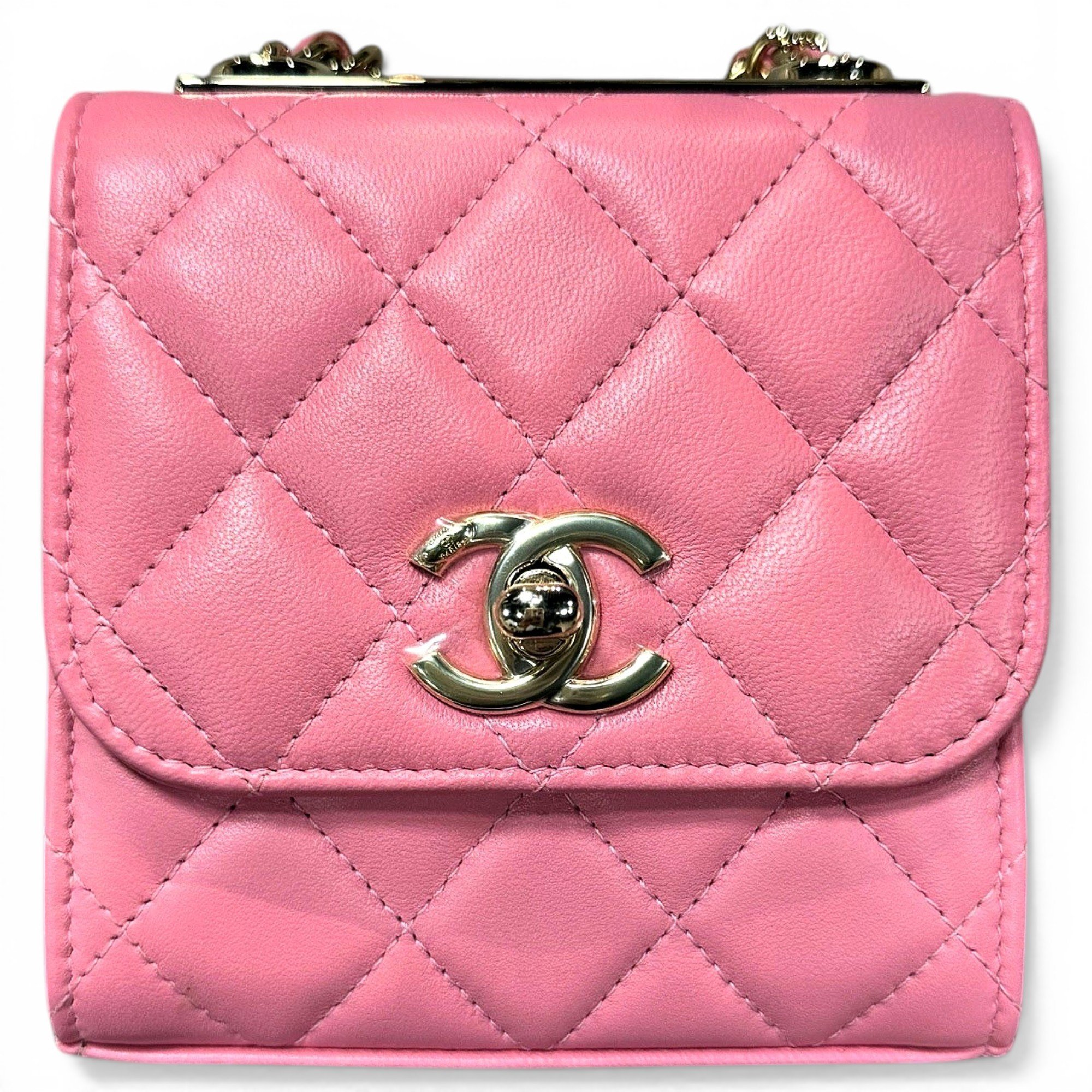 Trendy CC leather handbag