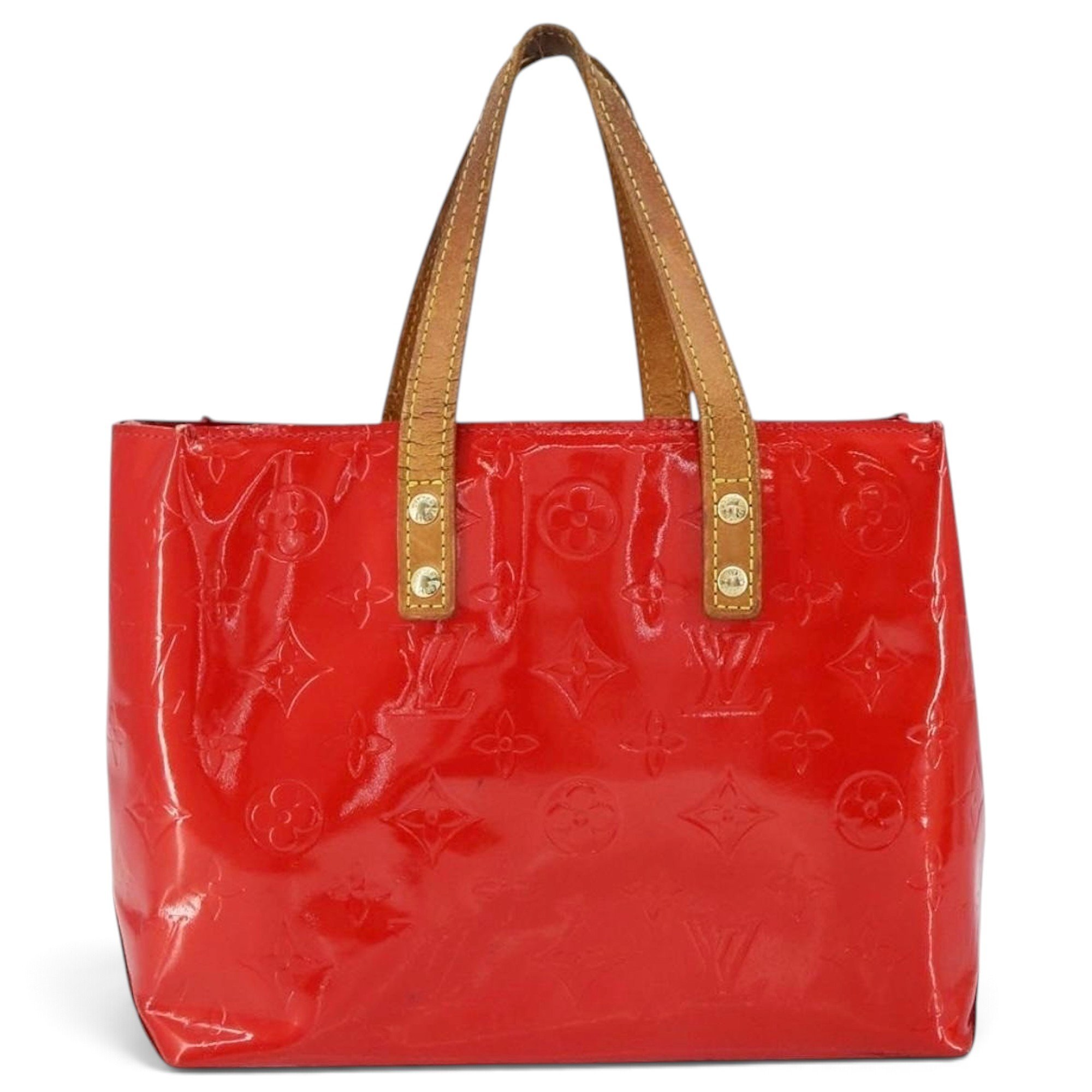 Reade patent leather handbag