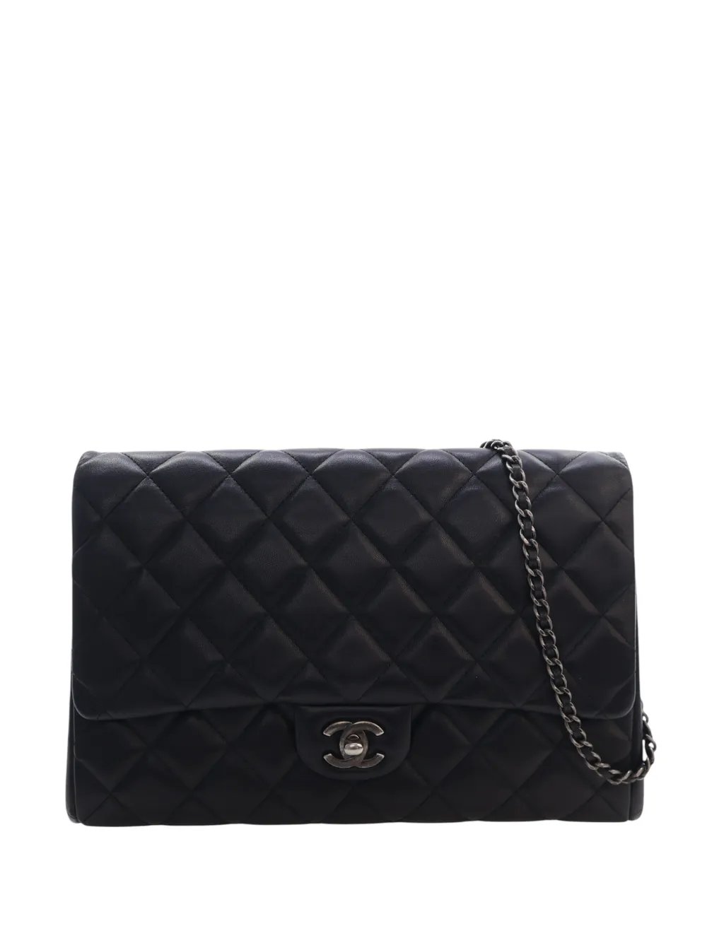 2014 CC Quilted Lambskin Flap Clutch with Chain shoulder bag