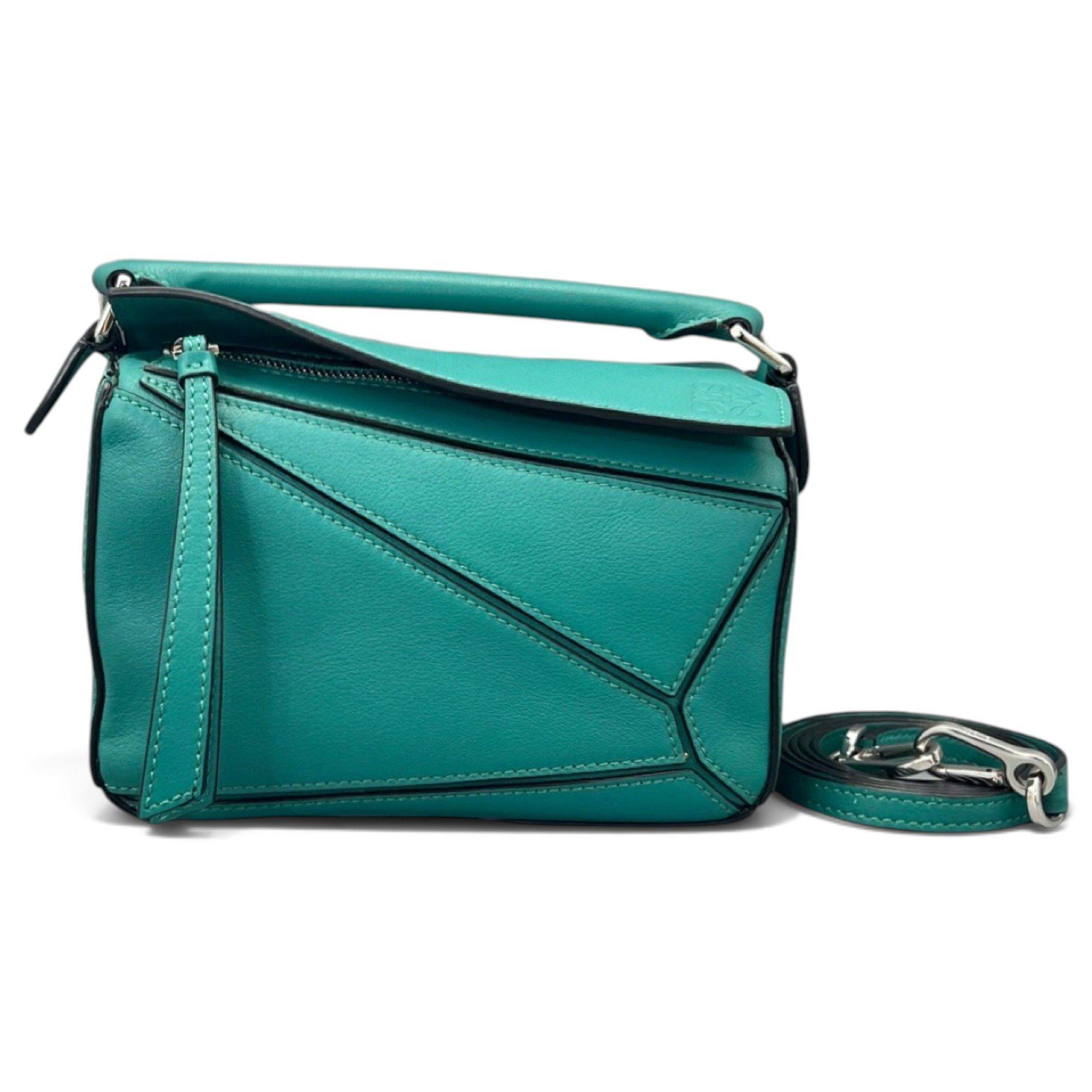Puzzle leather crossbody bag