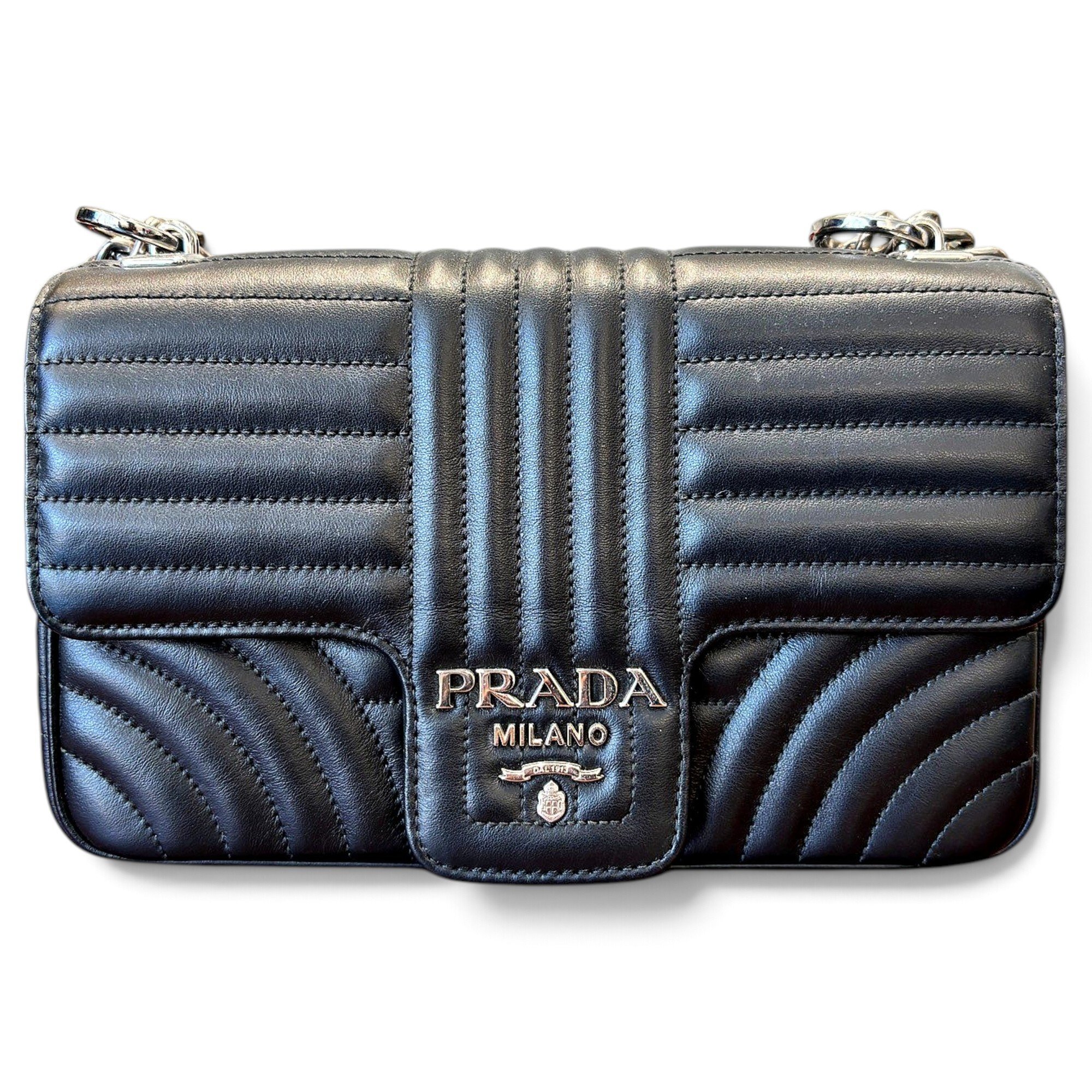 Diagramme leather handbag