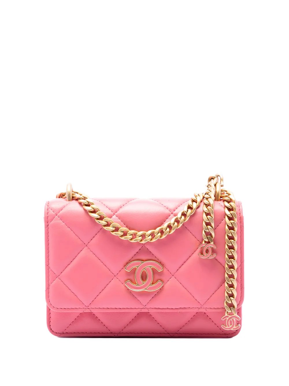 2021 Mini Quilted Lambskin Pending CC Wallet On Chain crossbody bag
