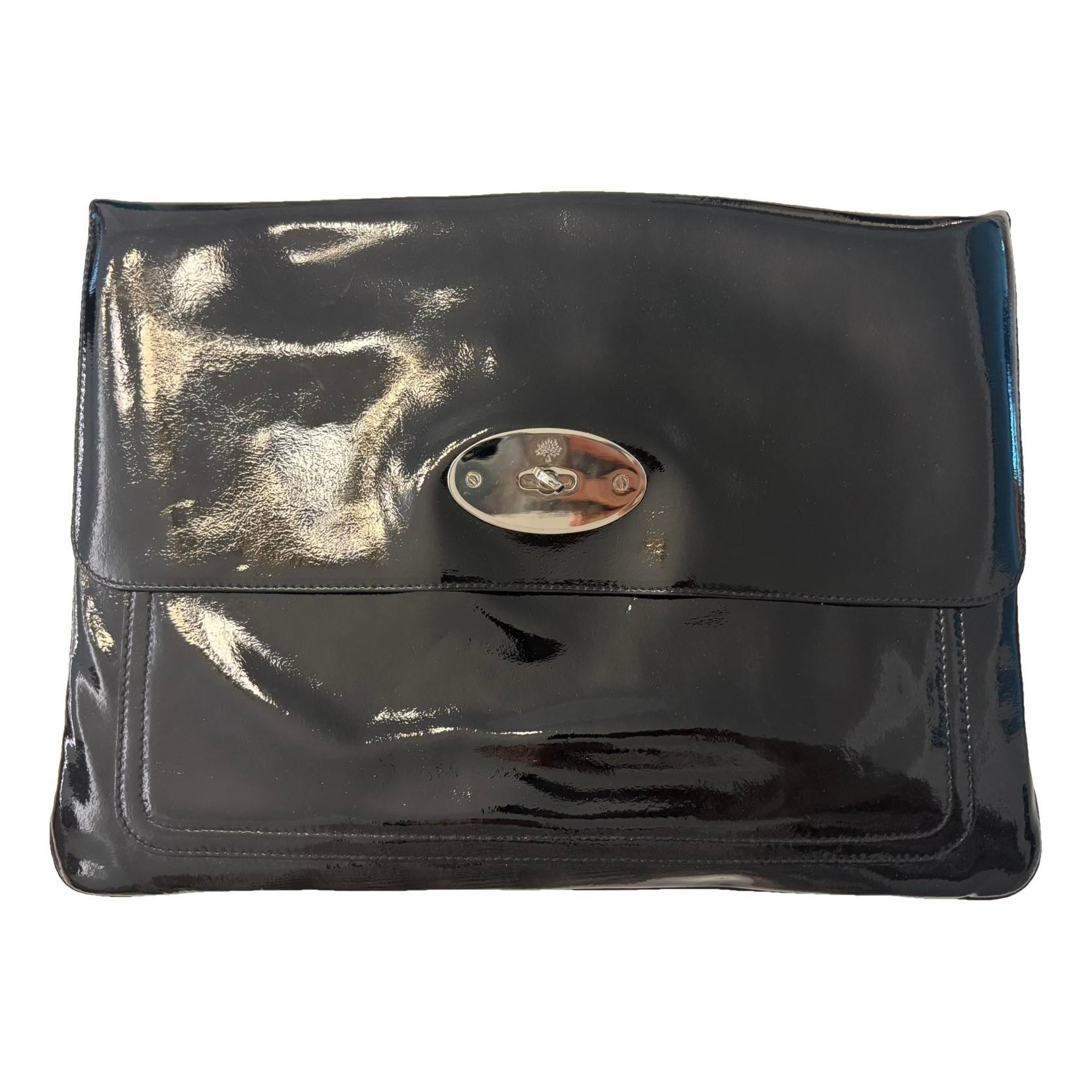 Leather clutch bag