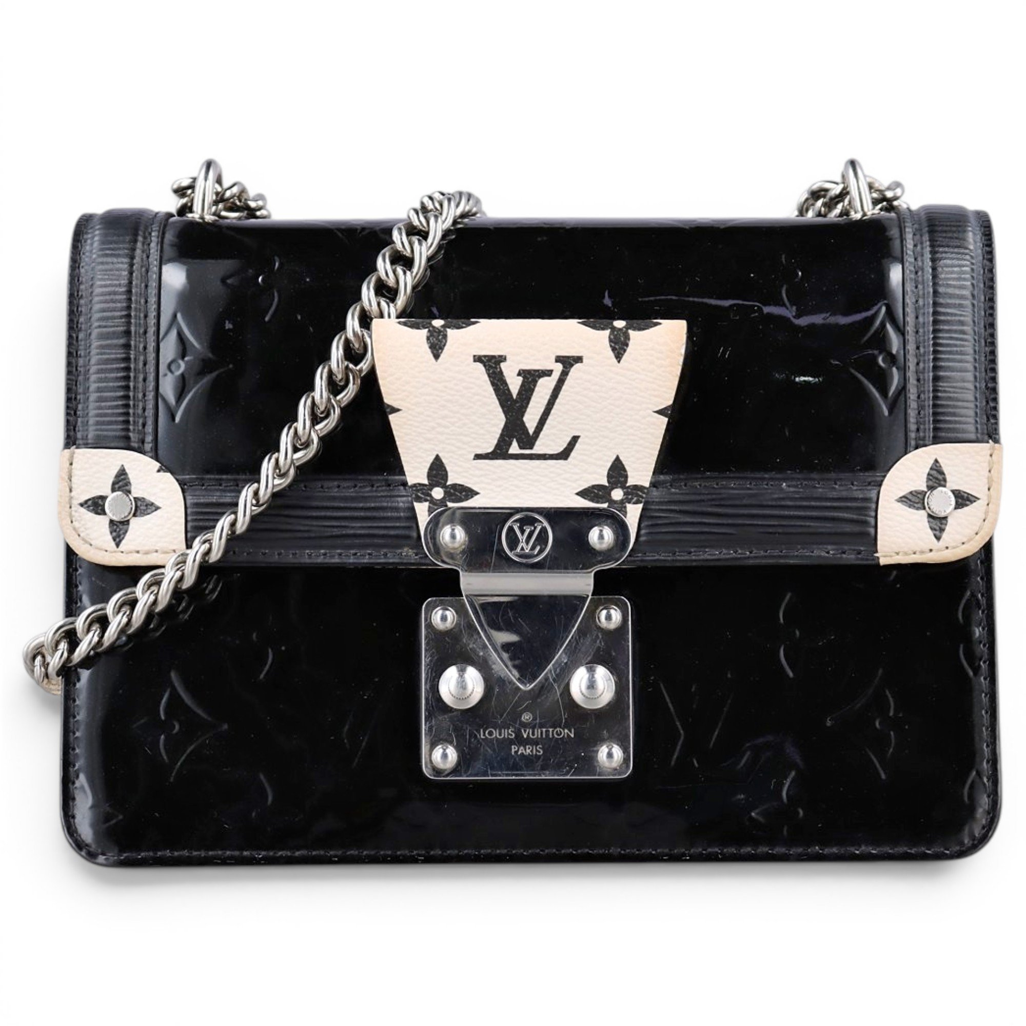 Vavin patent leather handbag