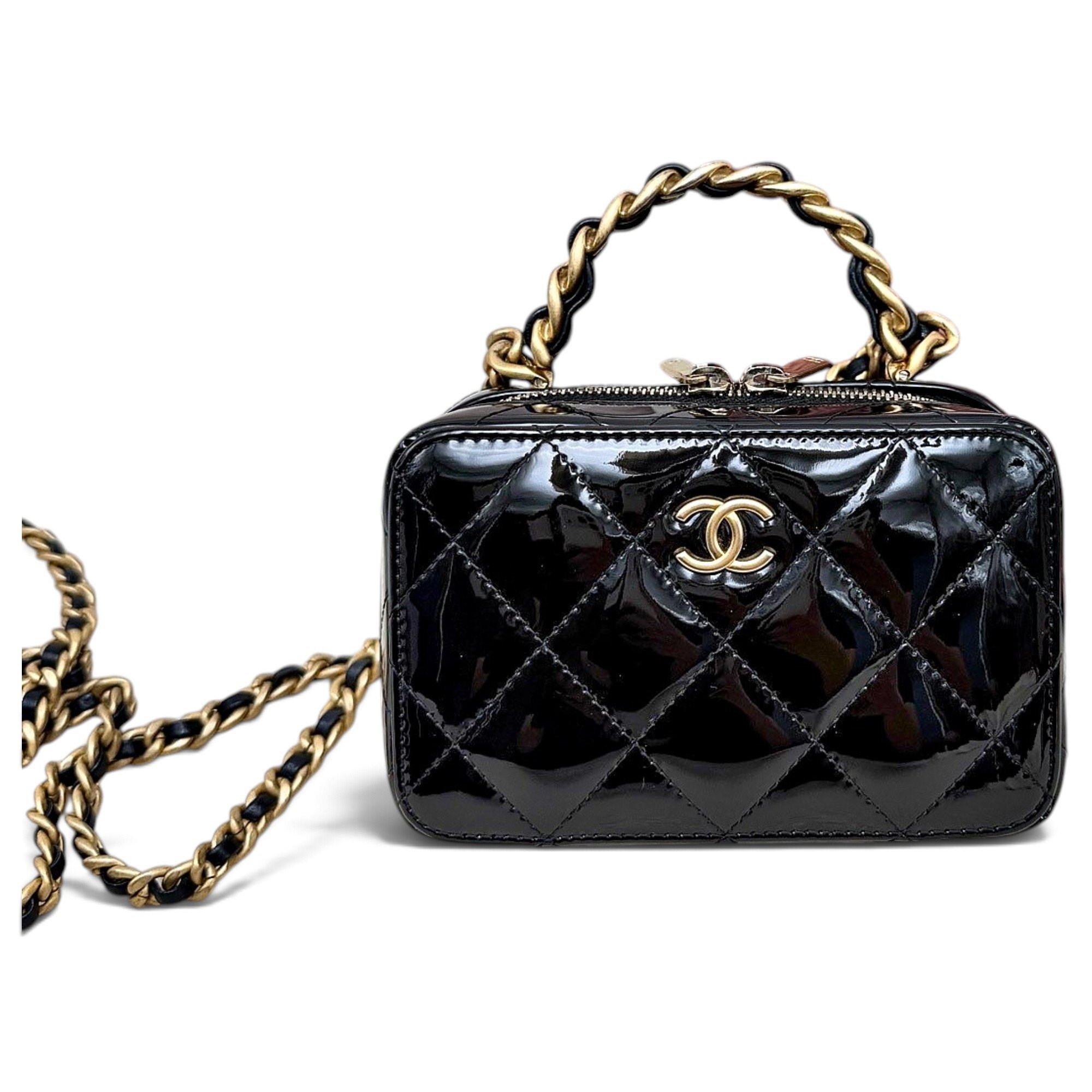 Bowling Bag patent leather crossbody bag