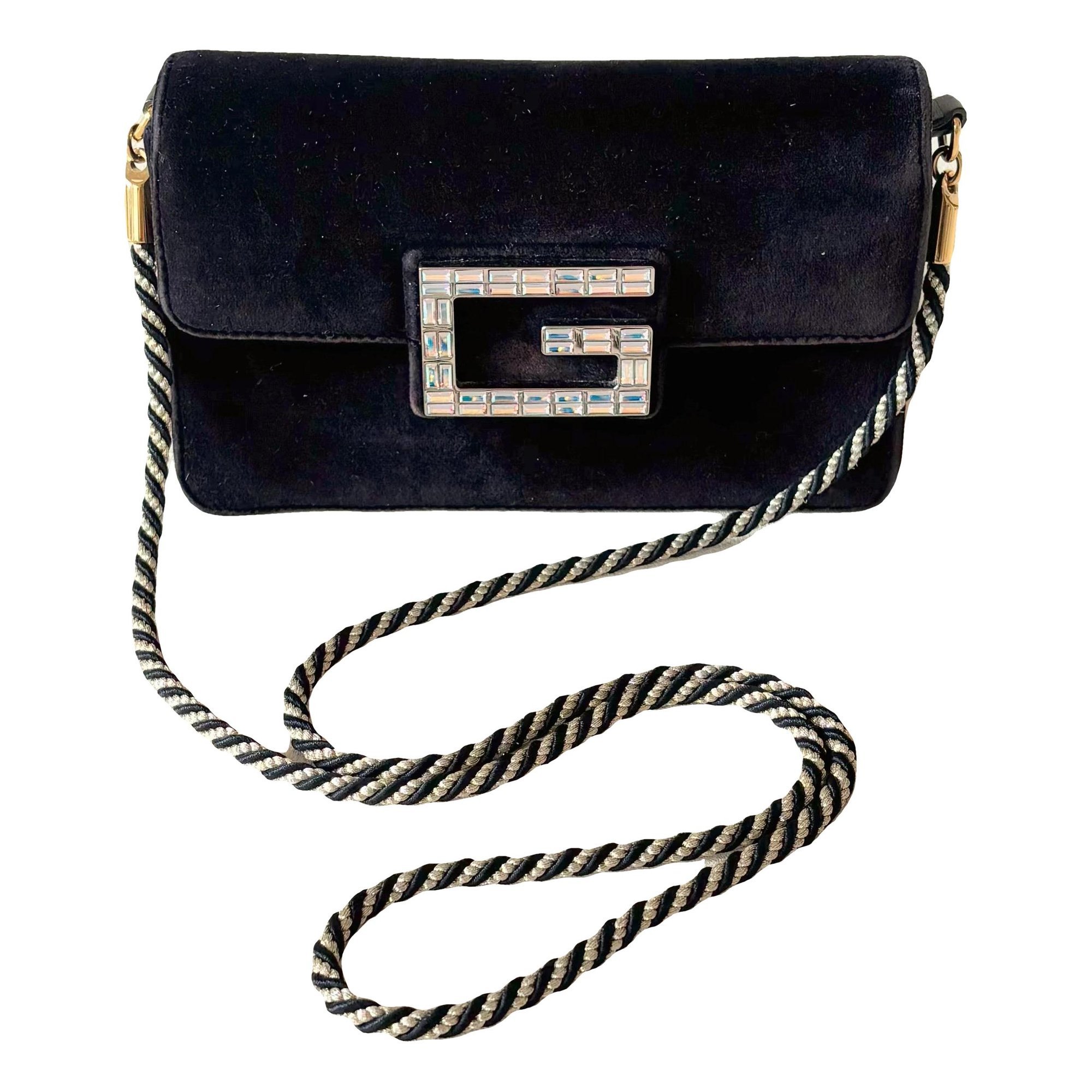 Square G velvet handbag