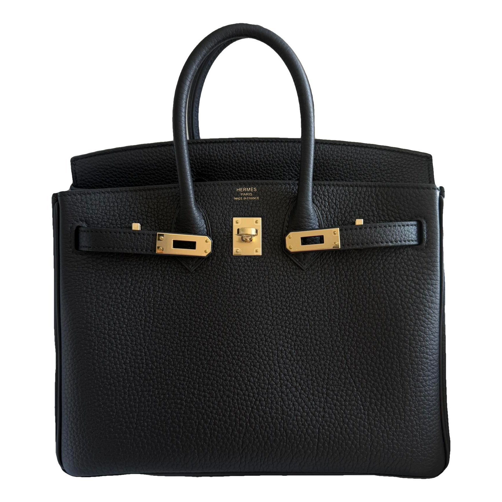 Hermes Birkin 25 Handbag Black Togo Leather 2026
