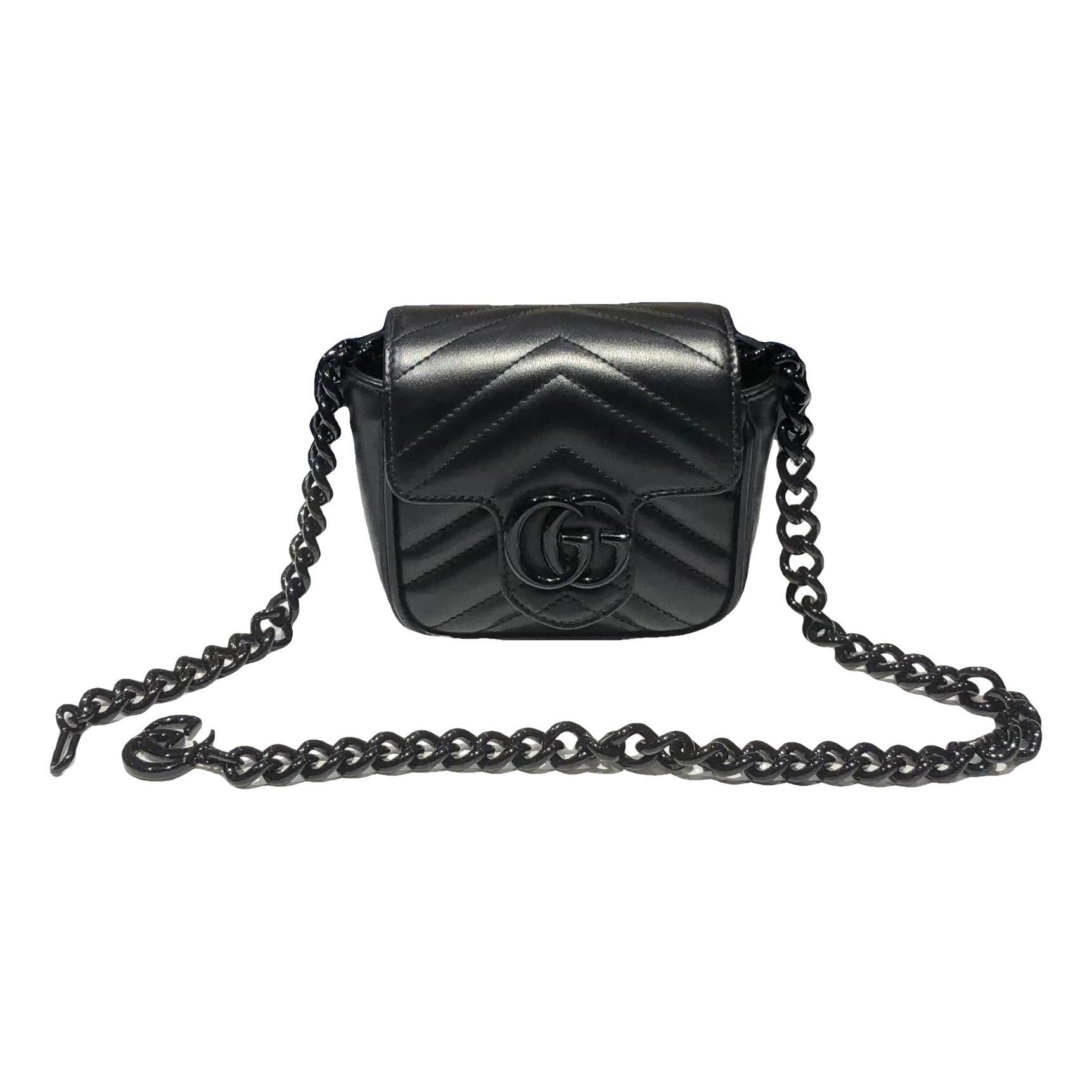 Pearly GG Marmont Flap leather handbag