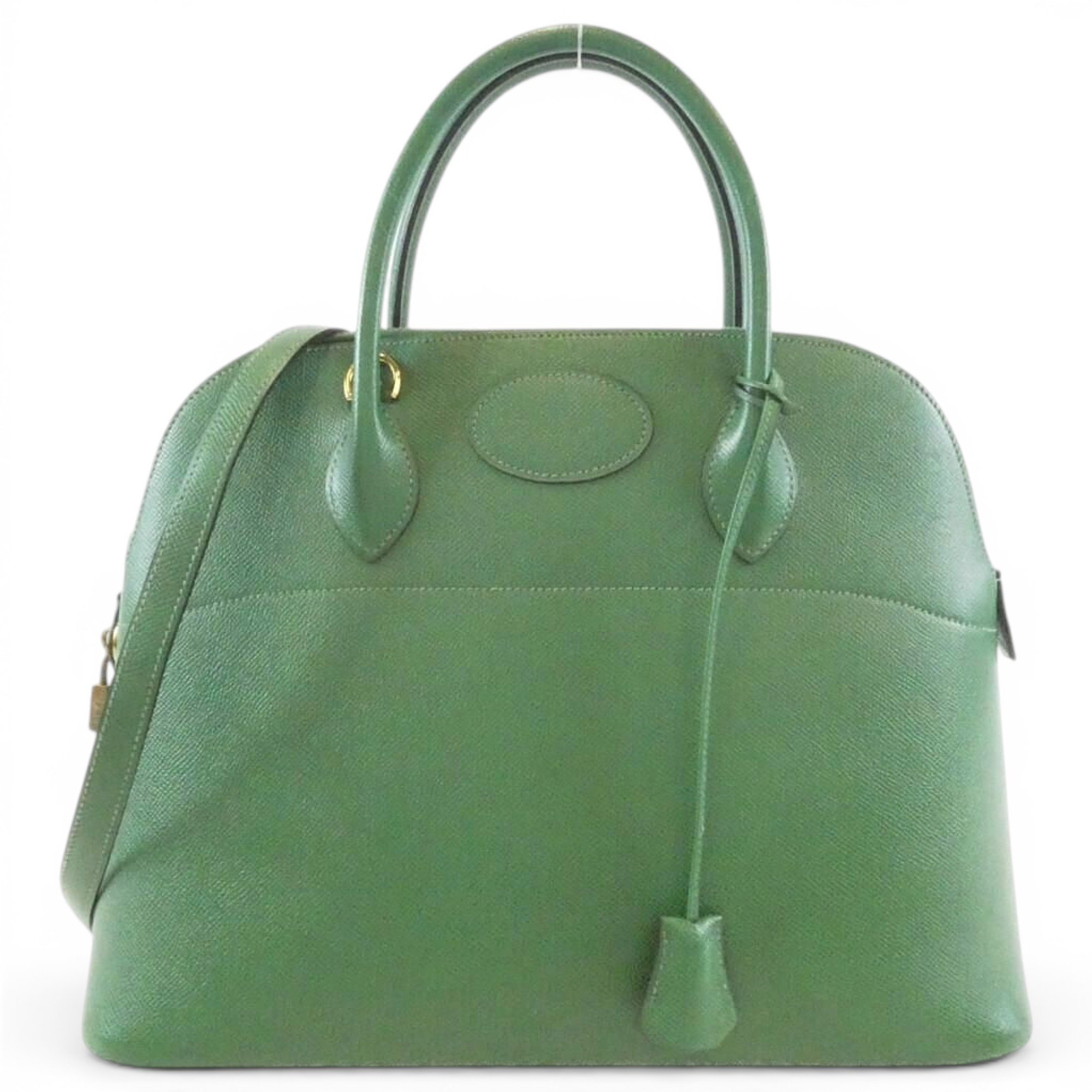 Hermes Bolide Handbag Vert Courchevel Leather