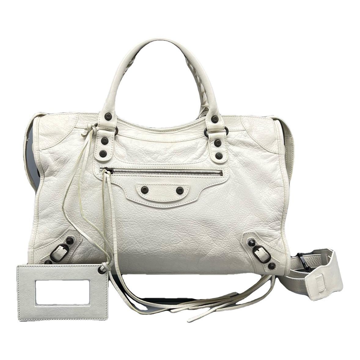 City leather handbag