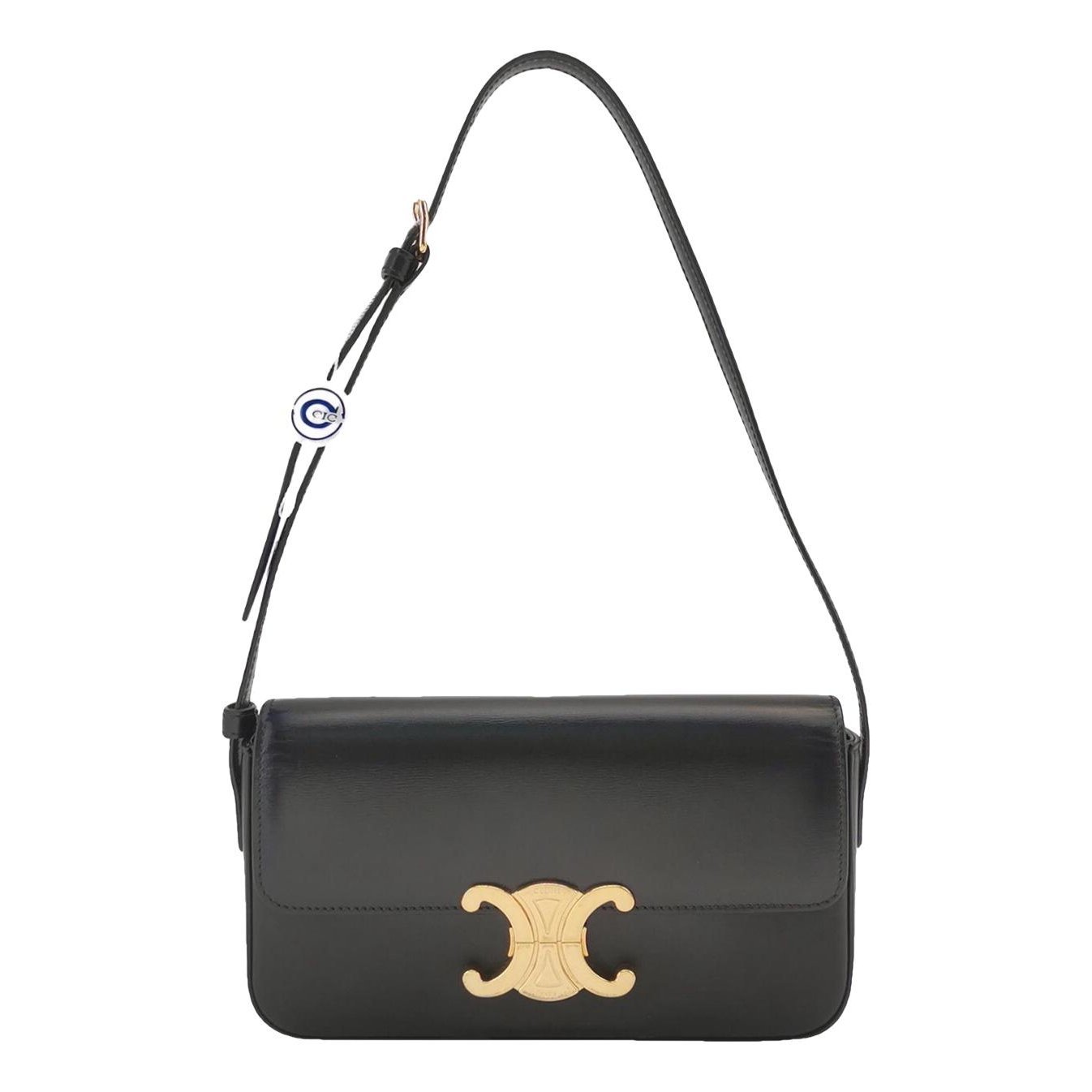 Triomphe chain leather crossbody bag