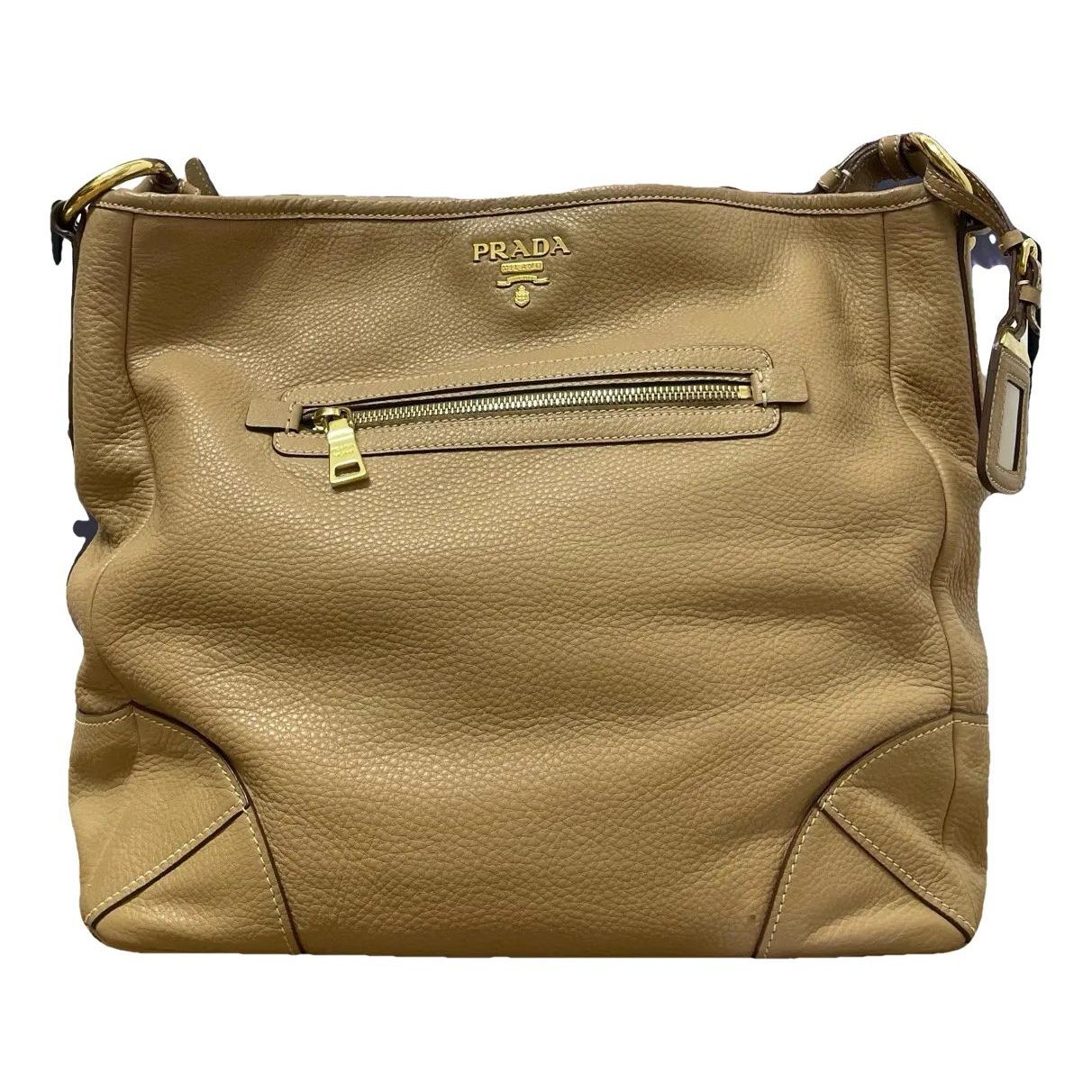 Buckle leather handbag