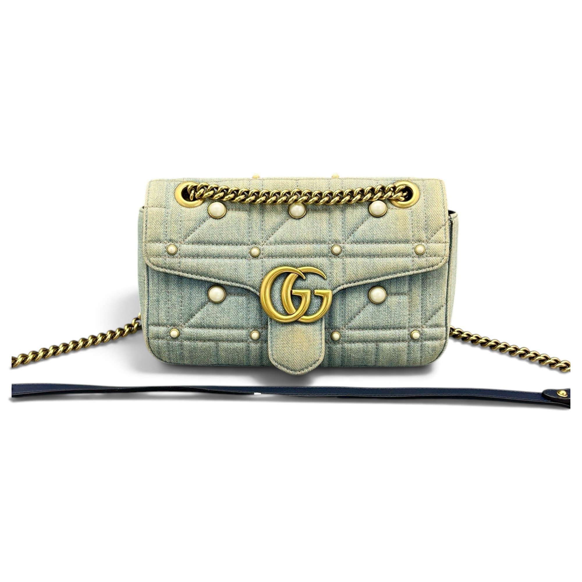 GG Marmont Flap cloth crossbody bag