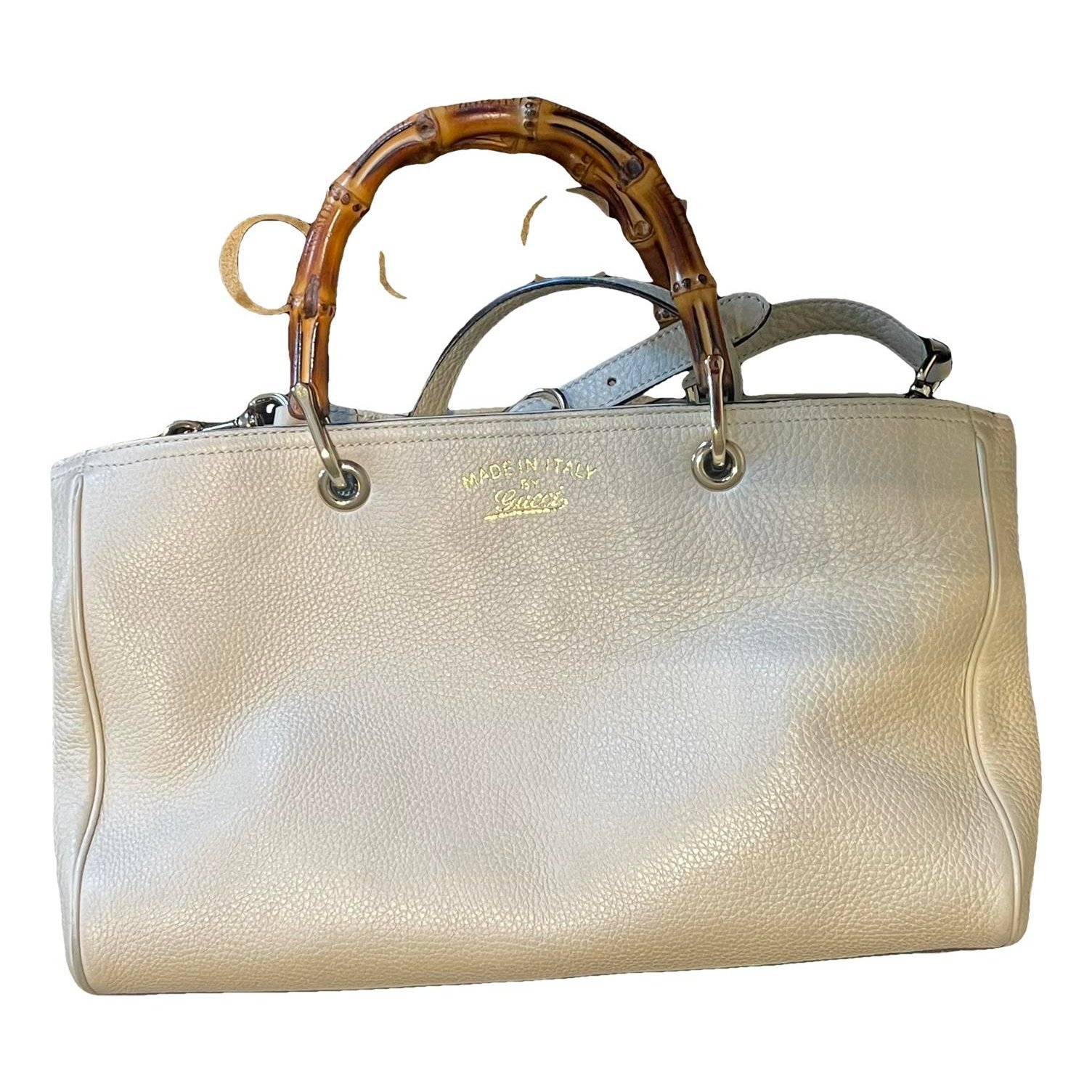 Bamboo leather crossbody bag