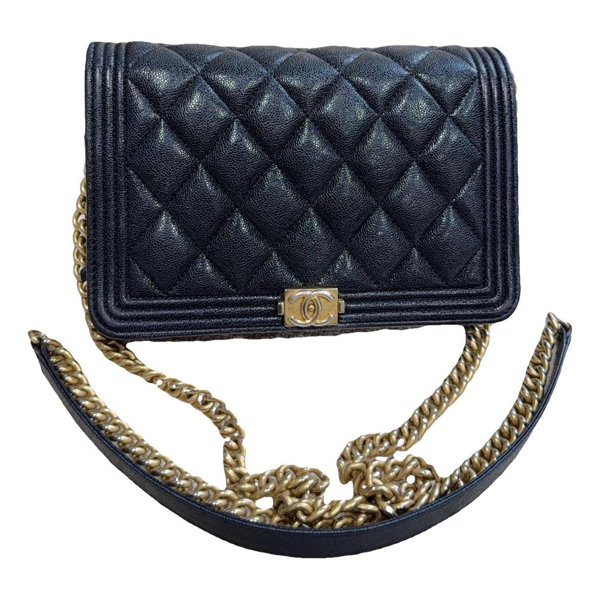 Wallet On Chain Boy leather handbag
