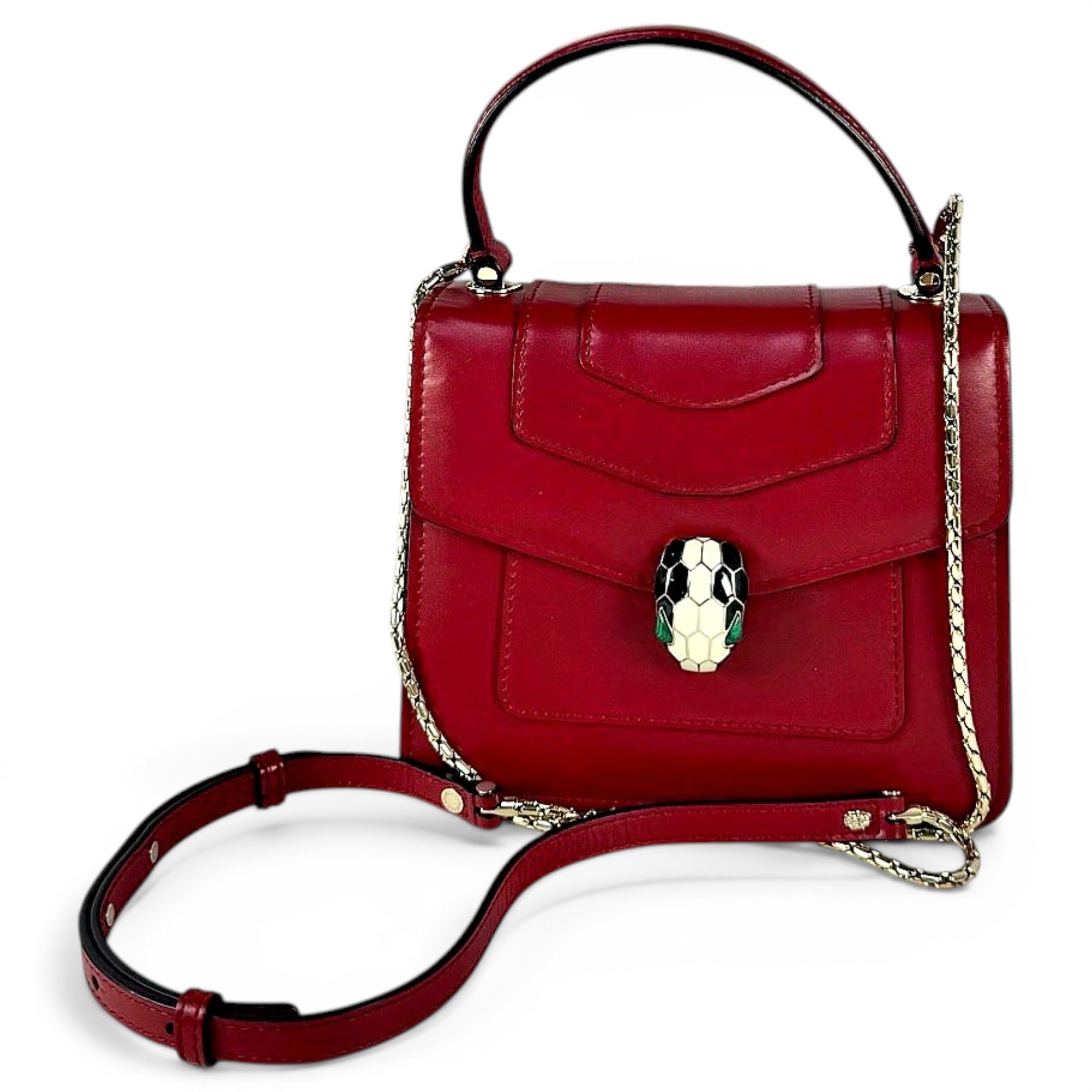 Serpenti leather handbag