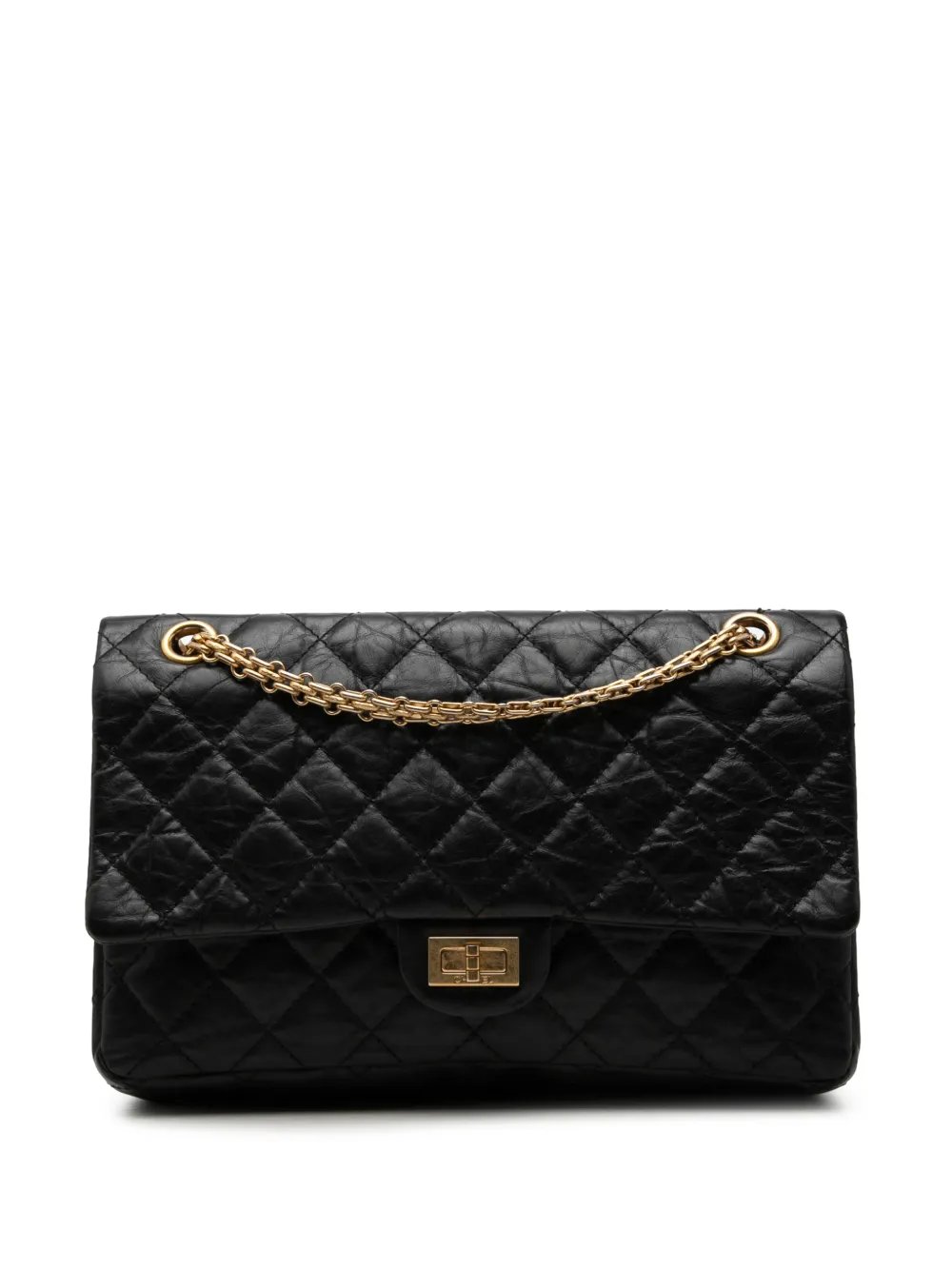 2010-2011 Quilted Aged Calfskin Reissue 2.55 Double Flap 226 shoulder bag
