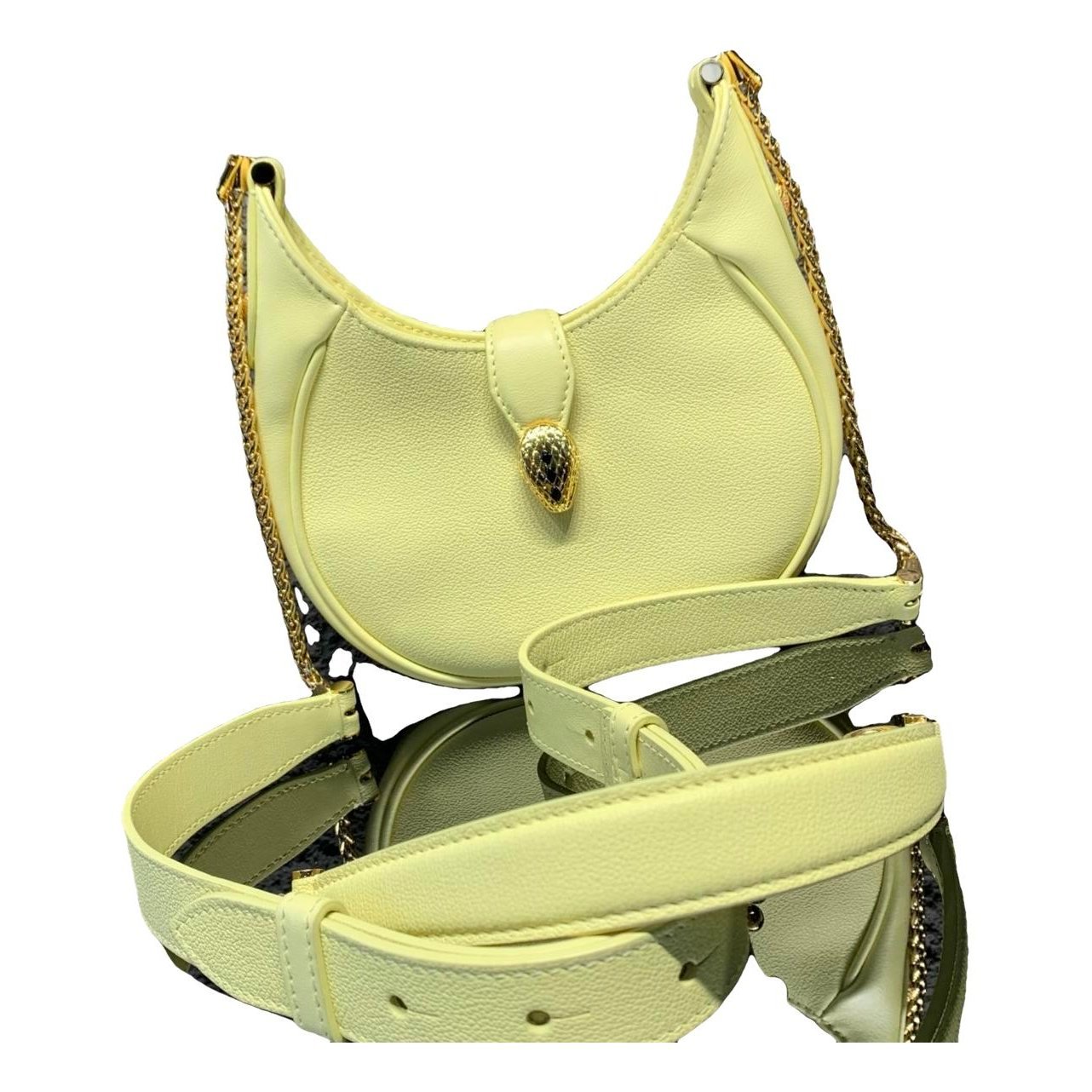 Serpenti leather handbag