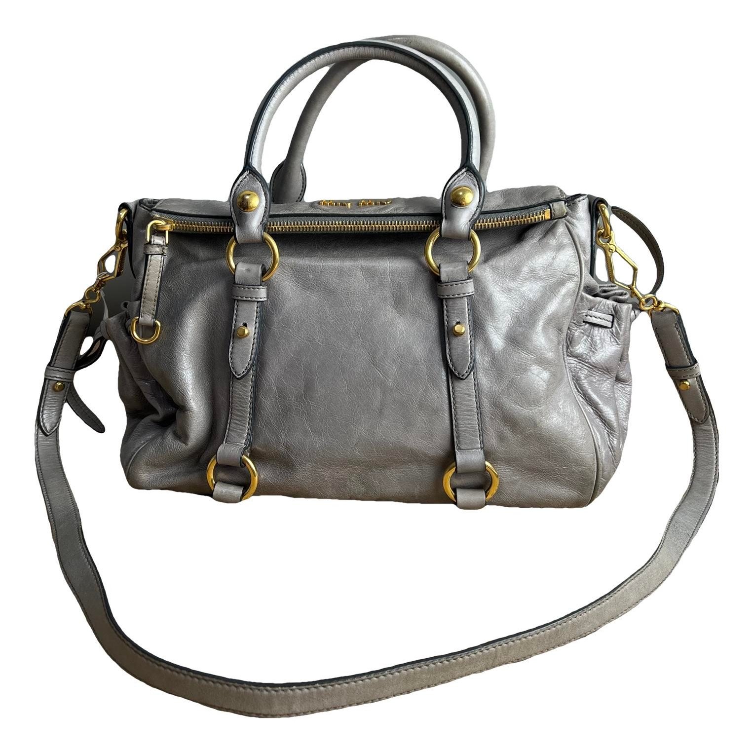 Bow bag leather handbag