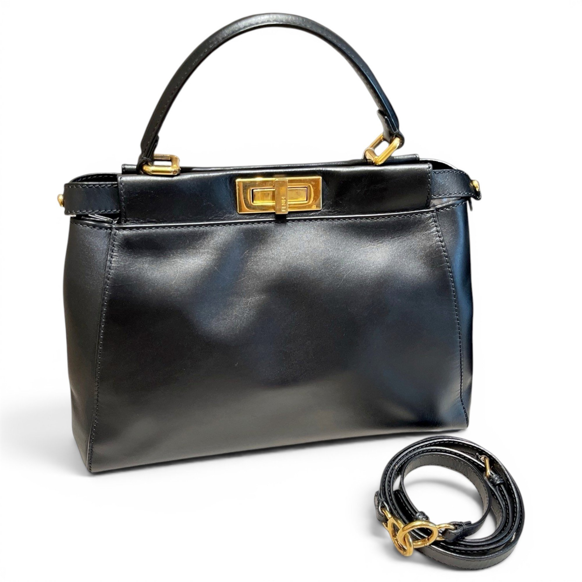 Peekaboo leather handbag