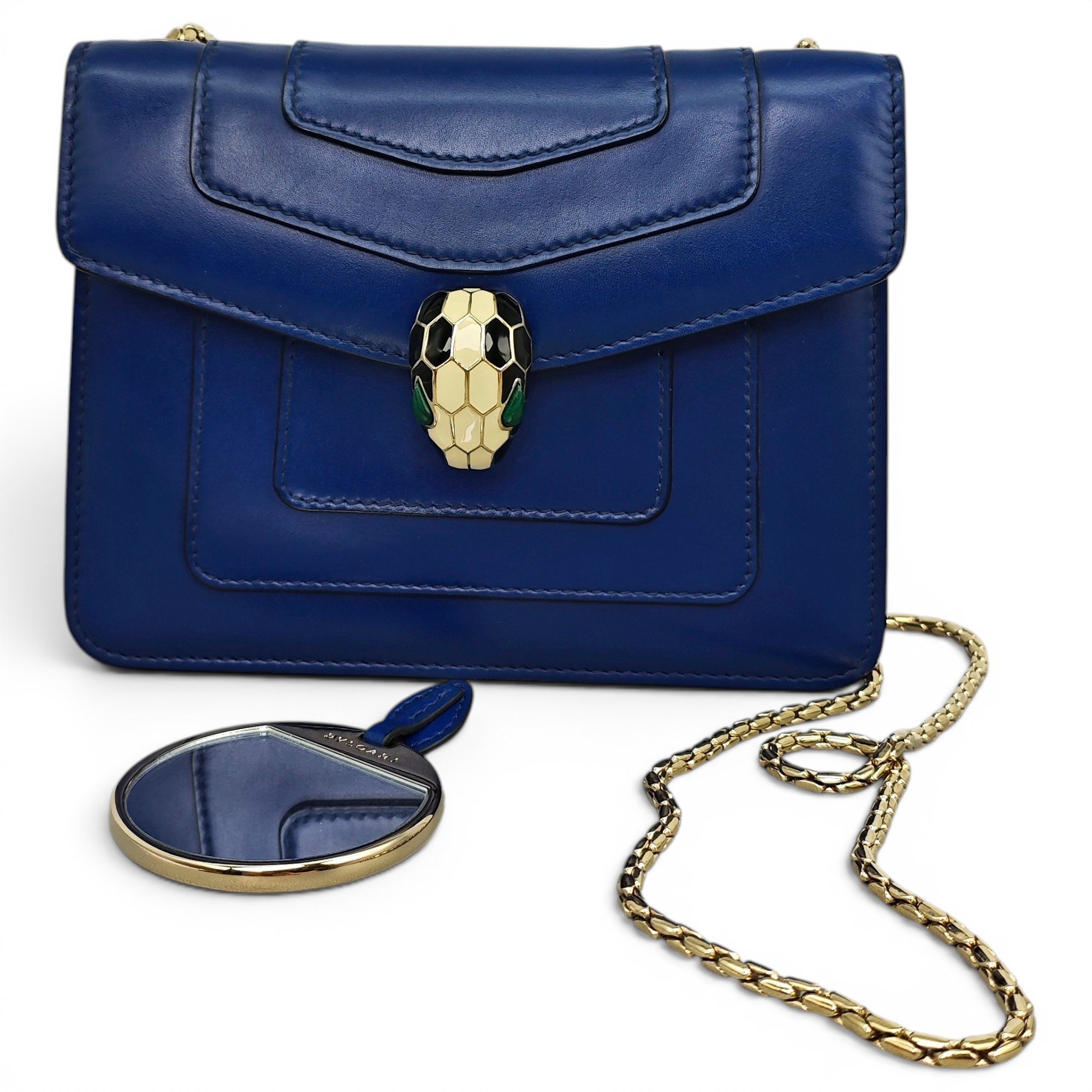 Serpenti leather handbag