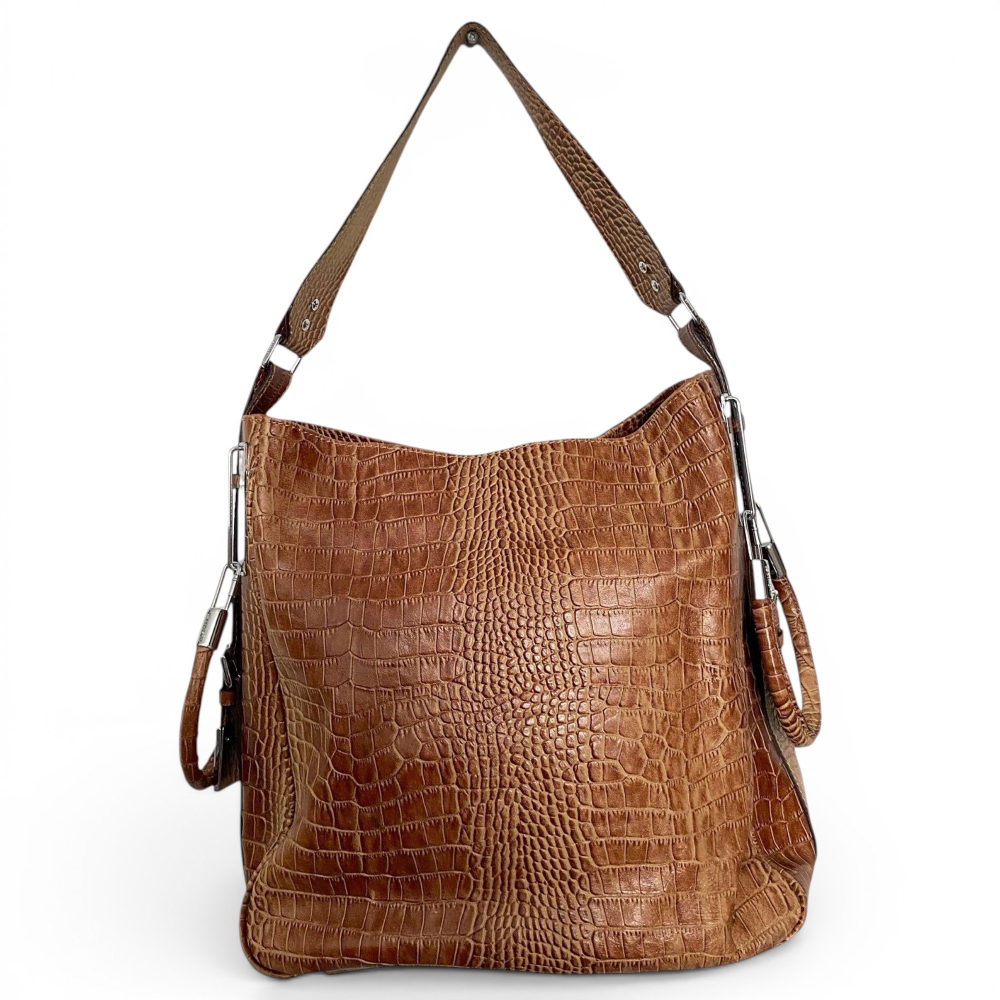 Shopper leather handbag