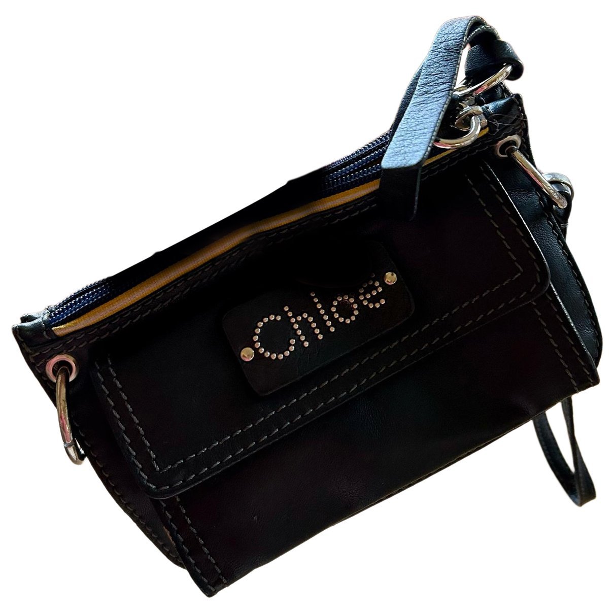 Leather clutch bag