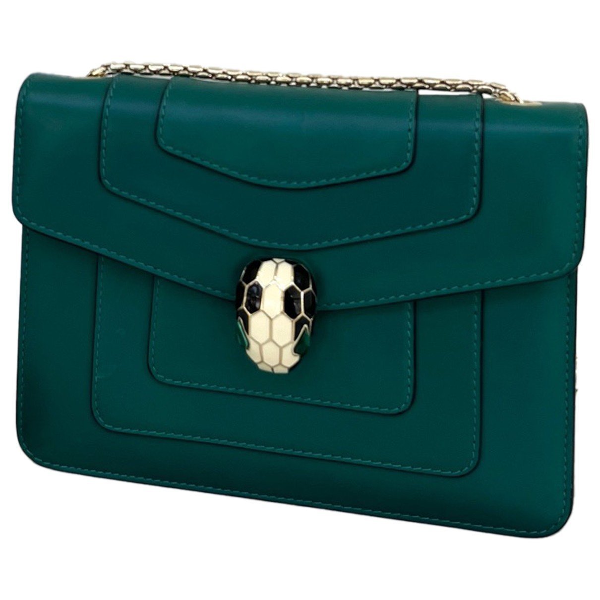 Serpenti leather handbag