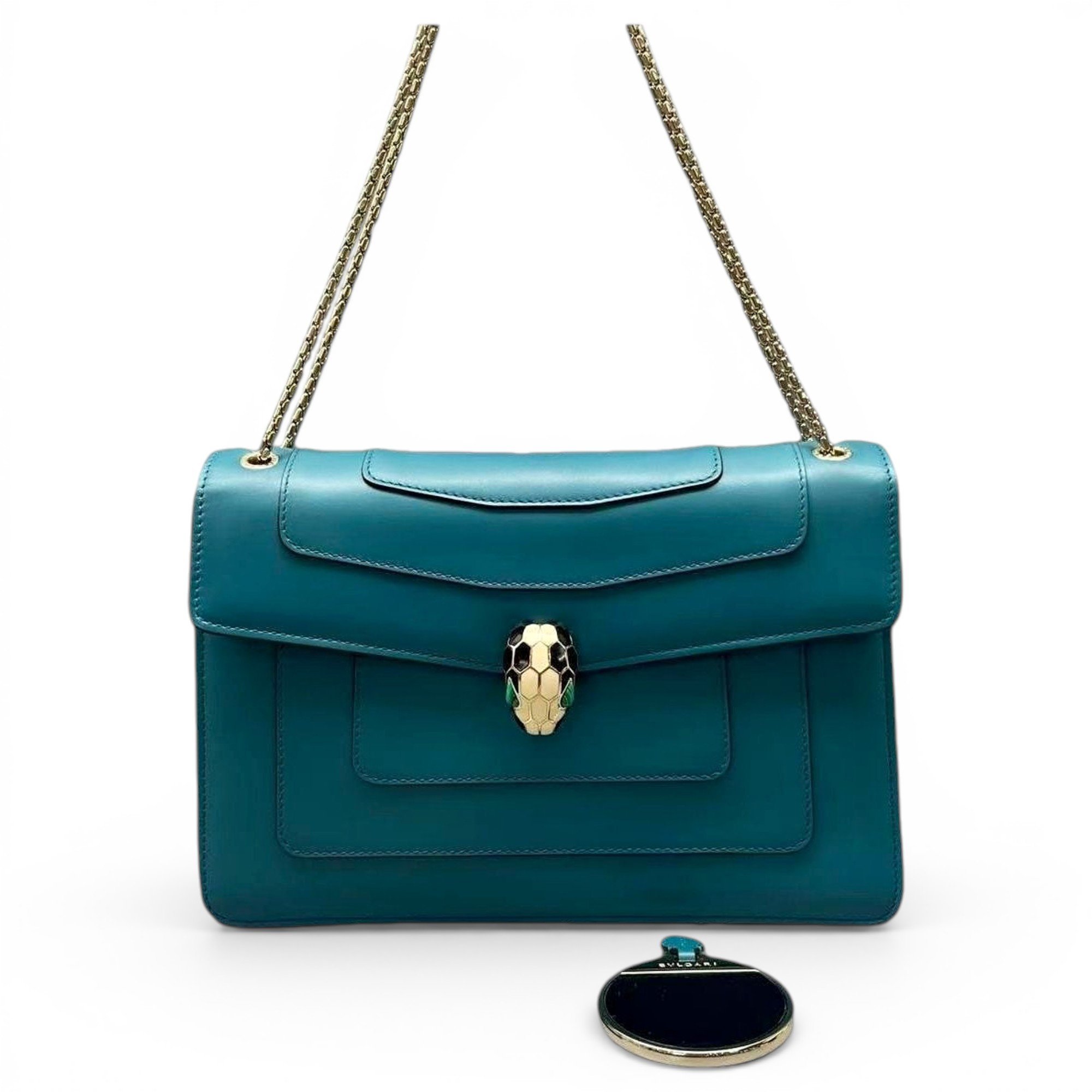 Serpenti leather handbag
