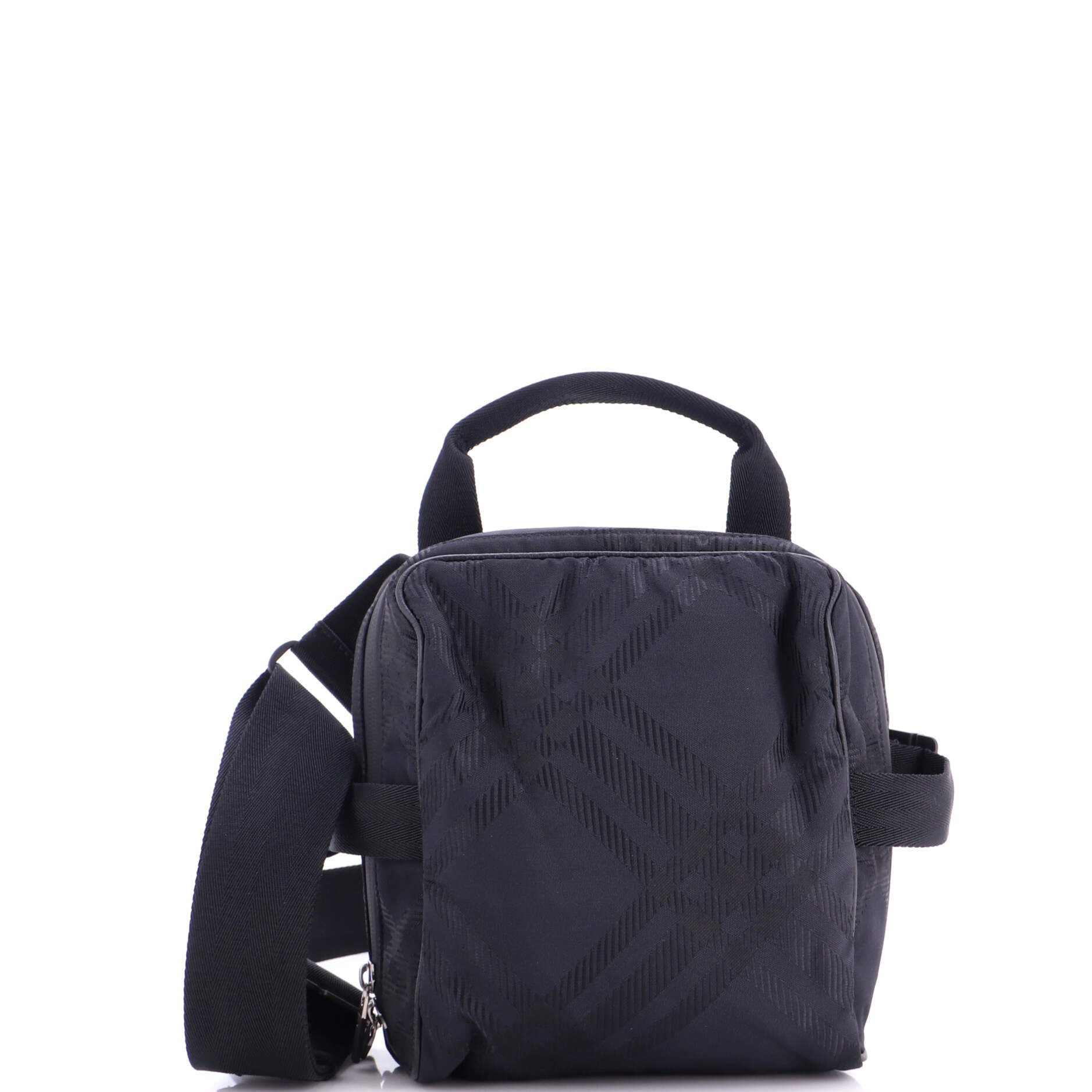 Square Crossbody Bag Check Jacquard