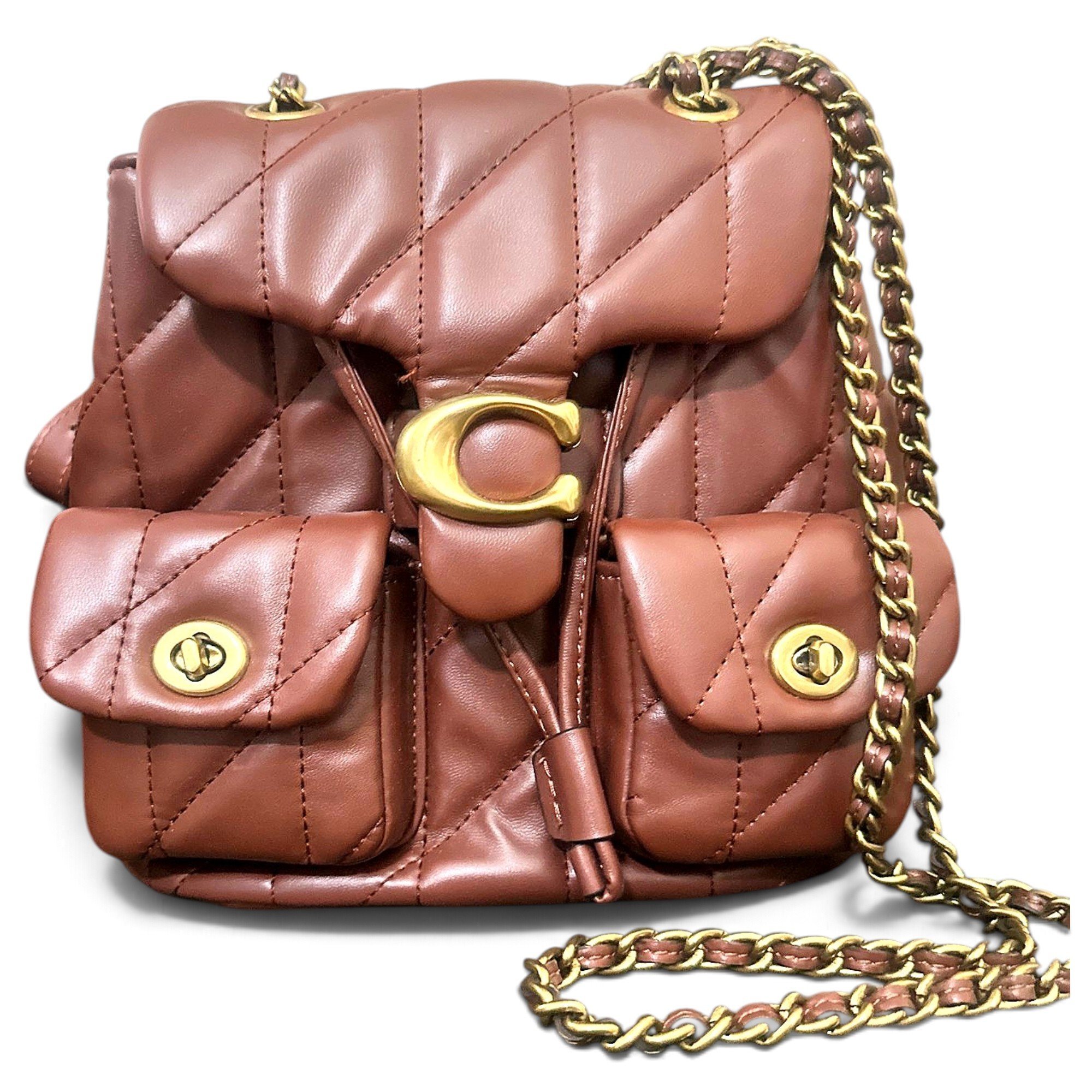 Campus leather backpack