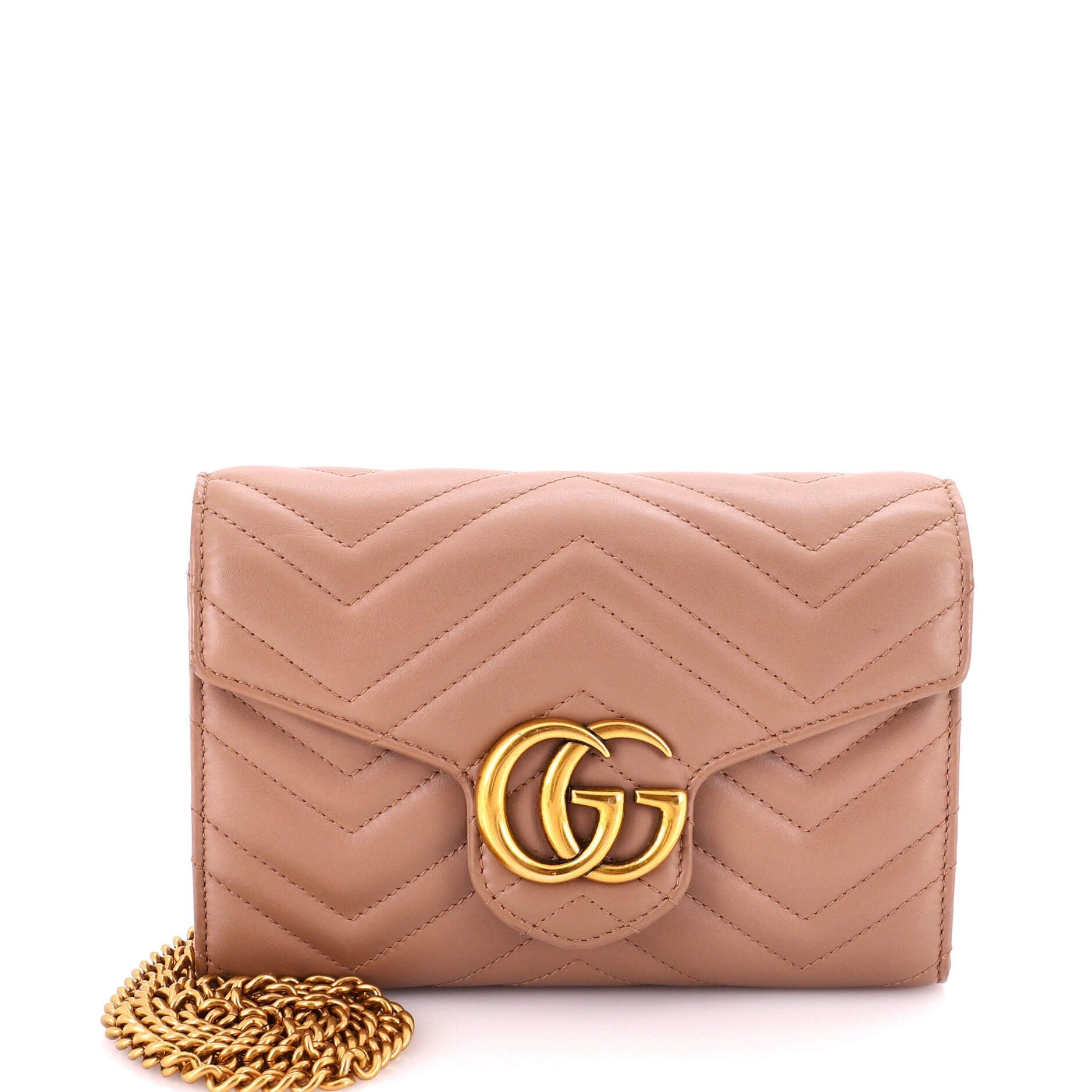 GG Marmont Chain Wallet Matelasse Leather Mini