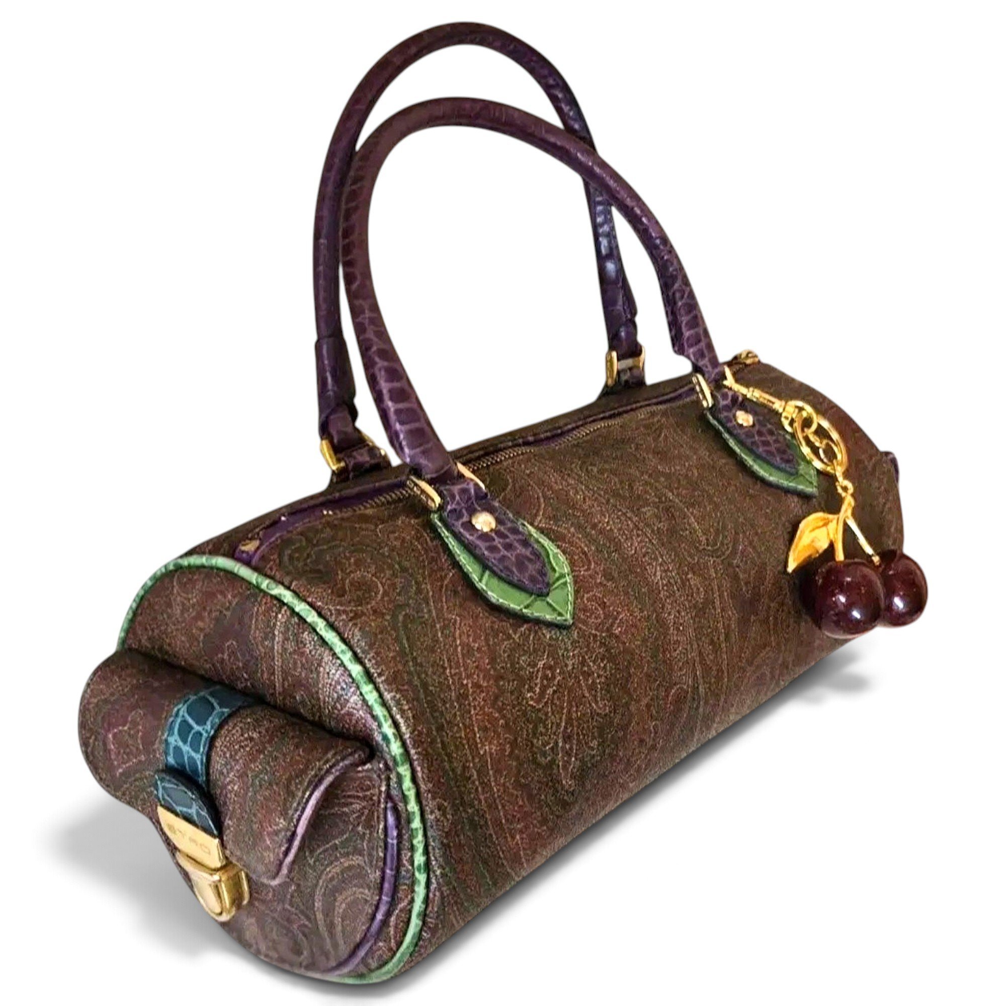 Vegan leather bowling bag